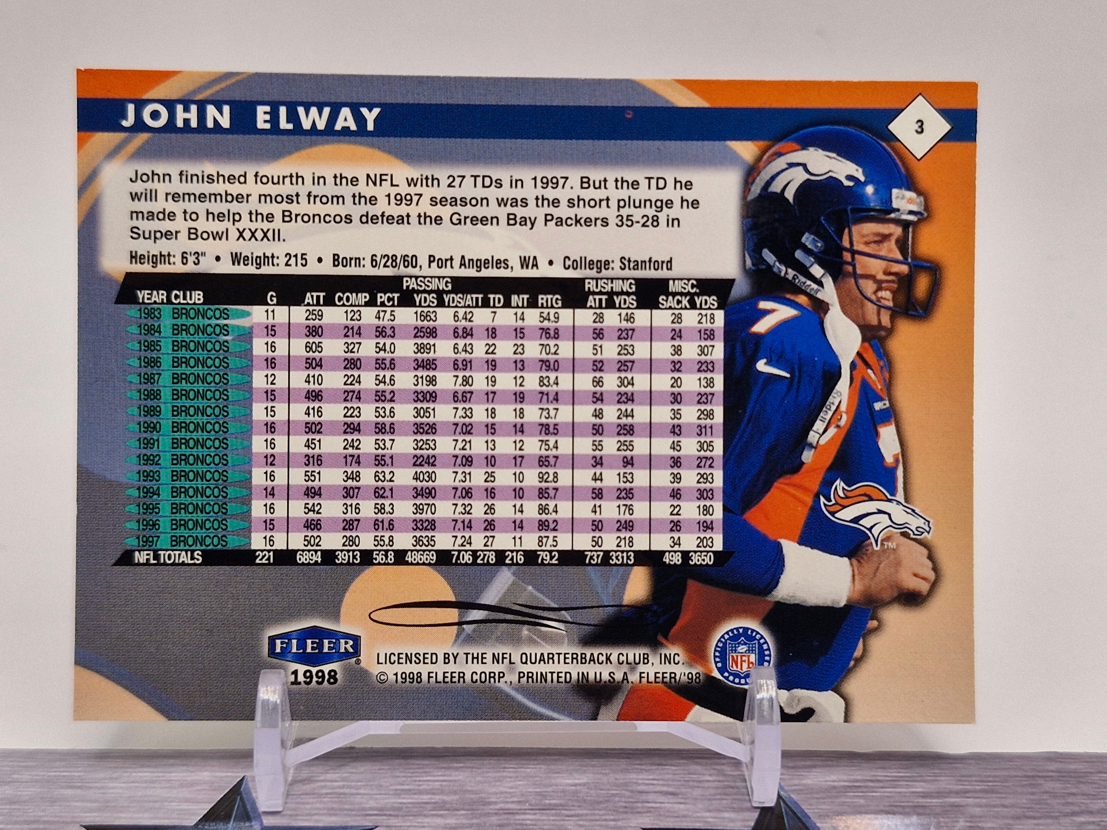 1998 Fleer Tradition #3 John Elway