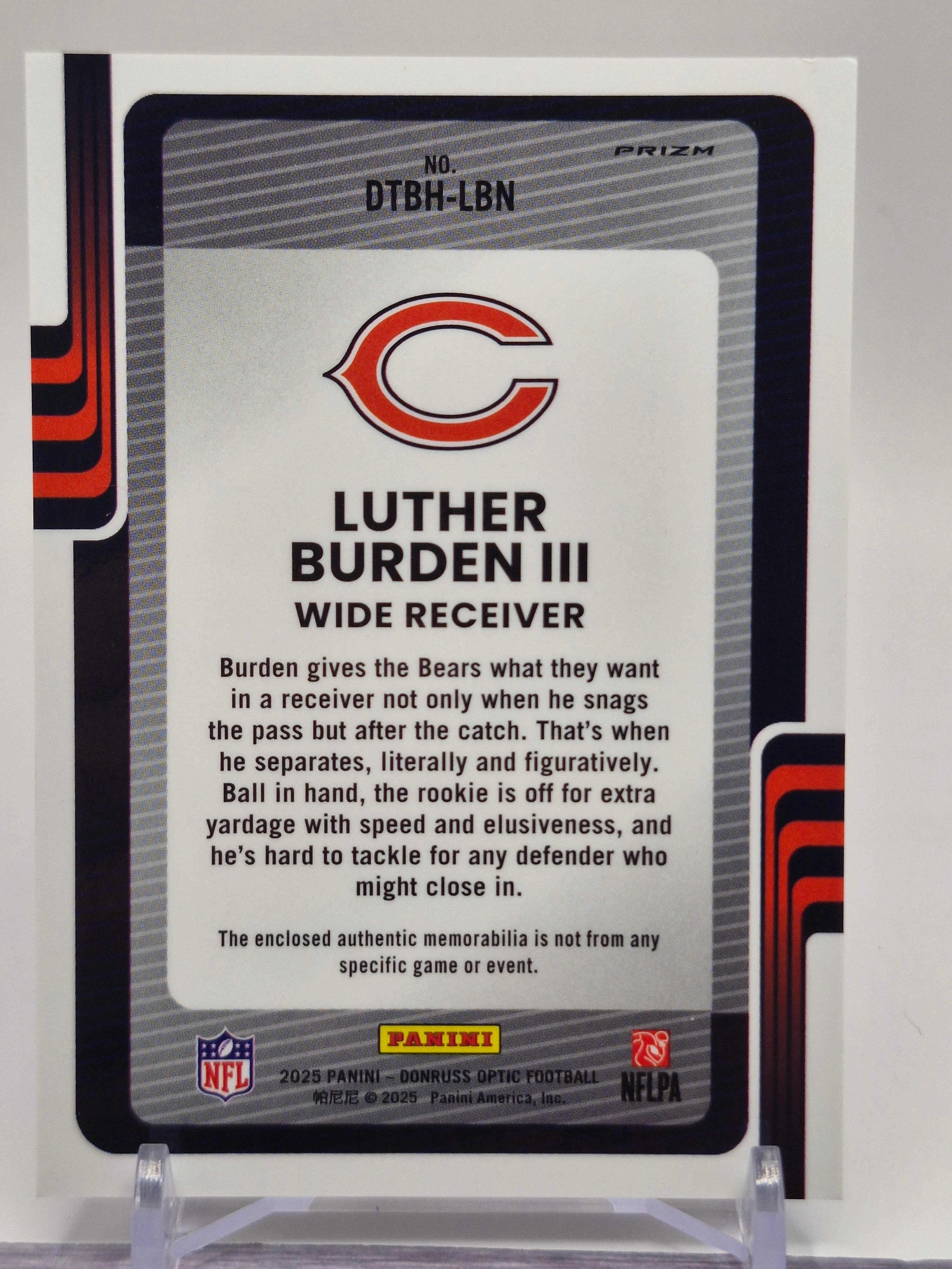 2025 Donruss Optic #DTBH-LBN Luther Burden III Donruss Threads Blue Hyper