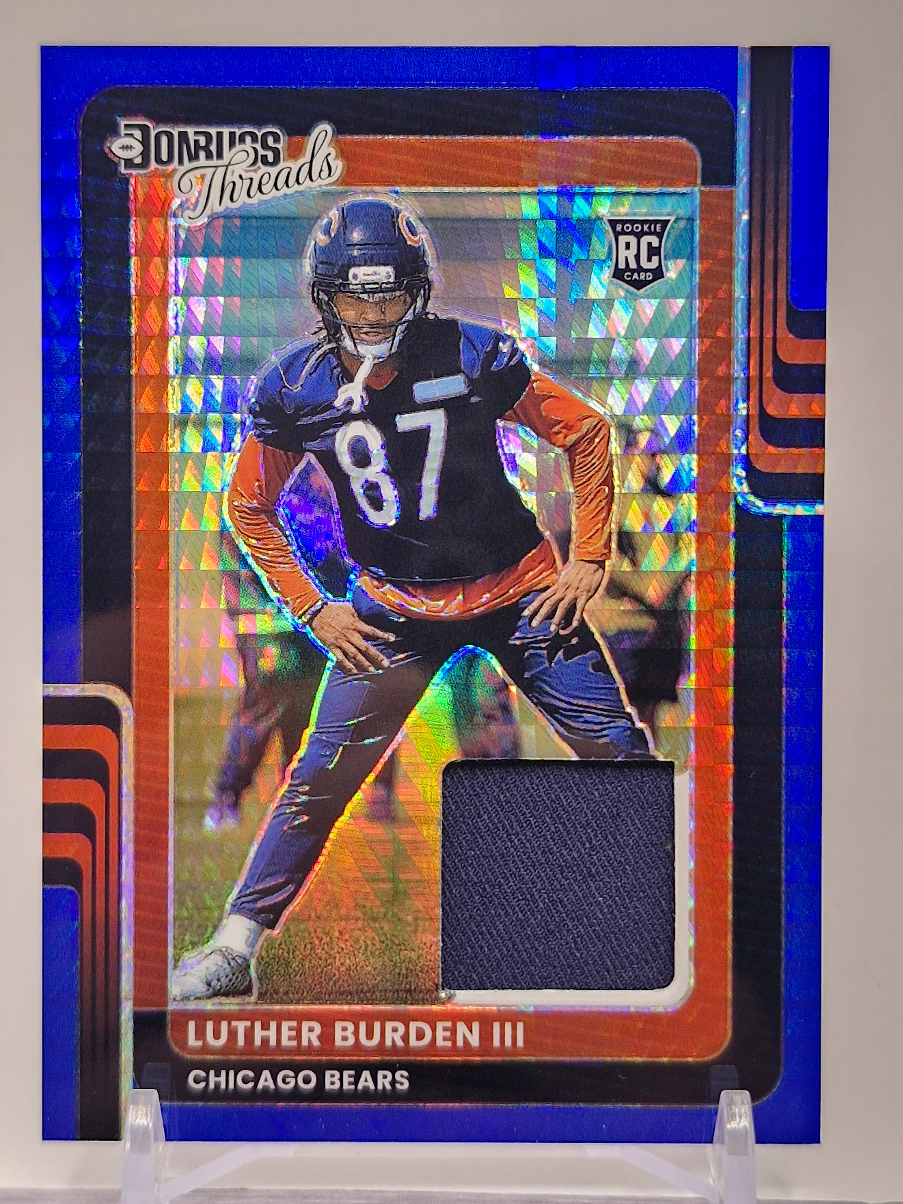 2025 Donruss Optic #DTBH-LBN Luther Burden III Donruss Threads Blue Hyper