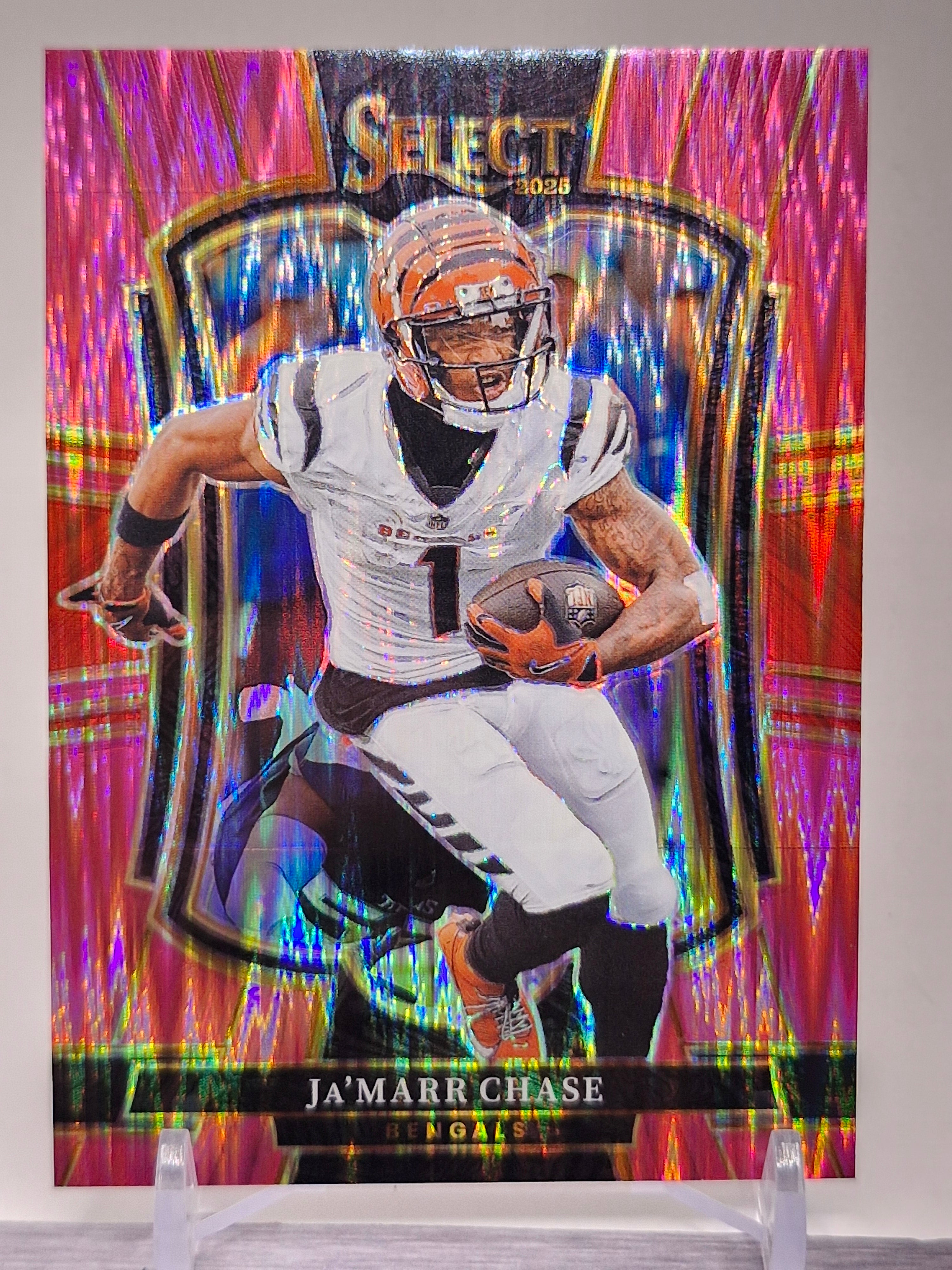 2025 Panini Select #157 Ja'Marr Chase Pink Prizm Shock