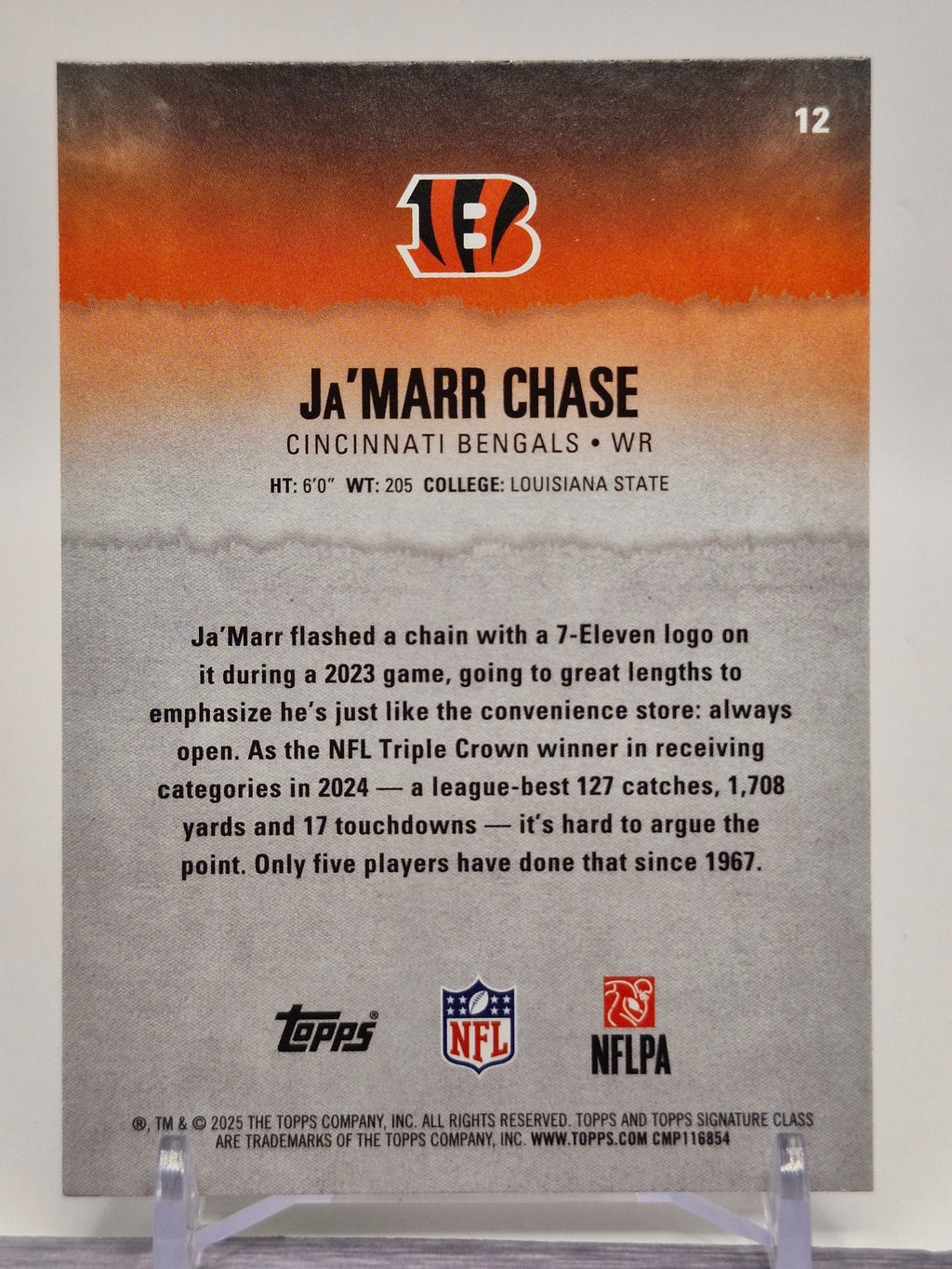 2025 Topps Signature Class #12 Ja'Marr Chase
