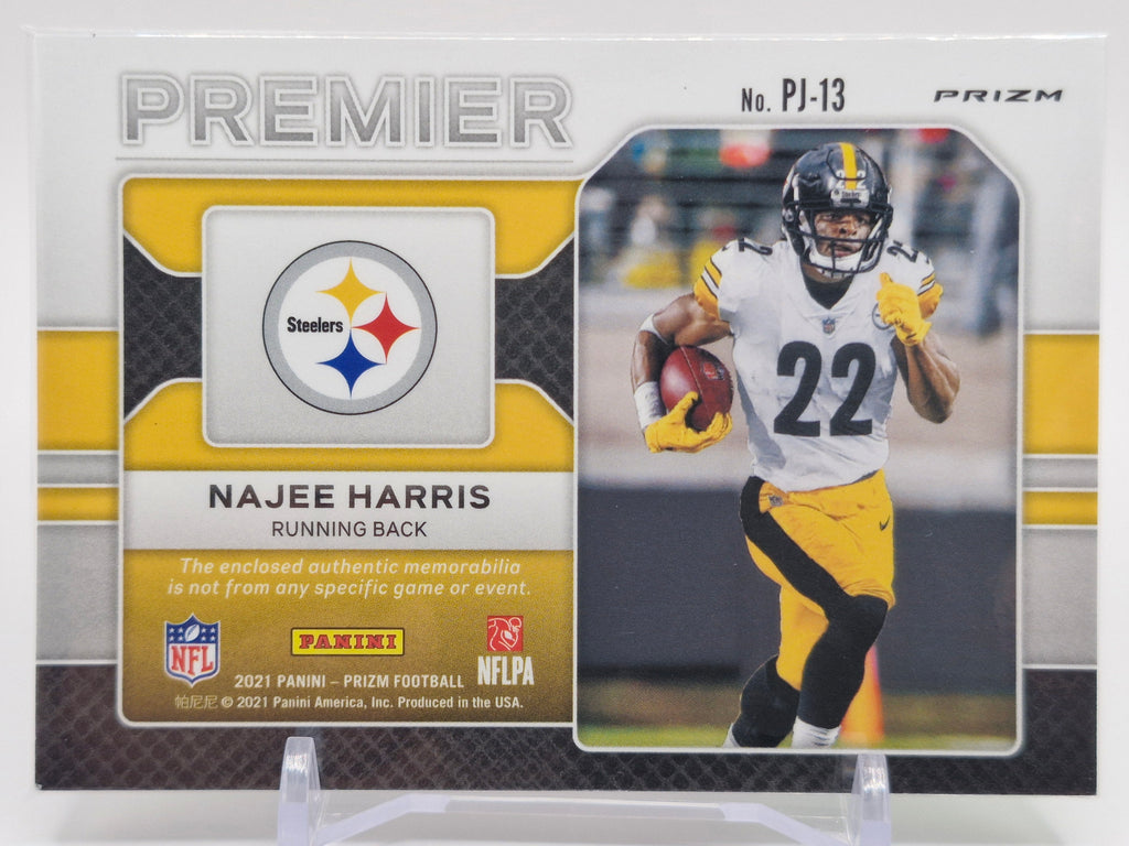 2021 Panini Prizm #PJ-13 Najee Harris Premier Jerseys Neon Green Pulsar