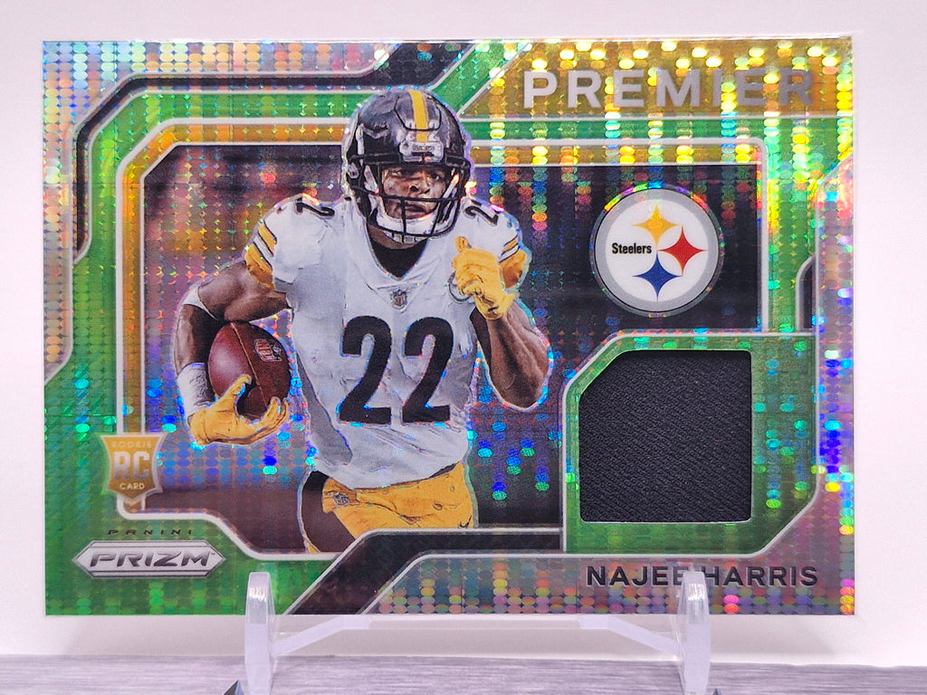 2021 Panini Prizm #PJ-13 Najee Harris Premier Jerseys Neon Green Pulsar