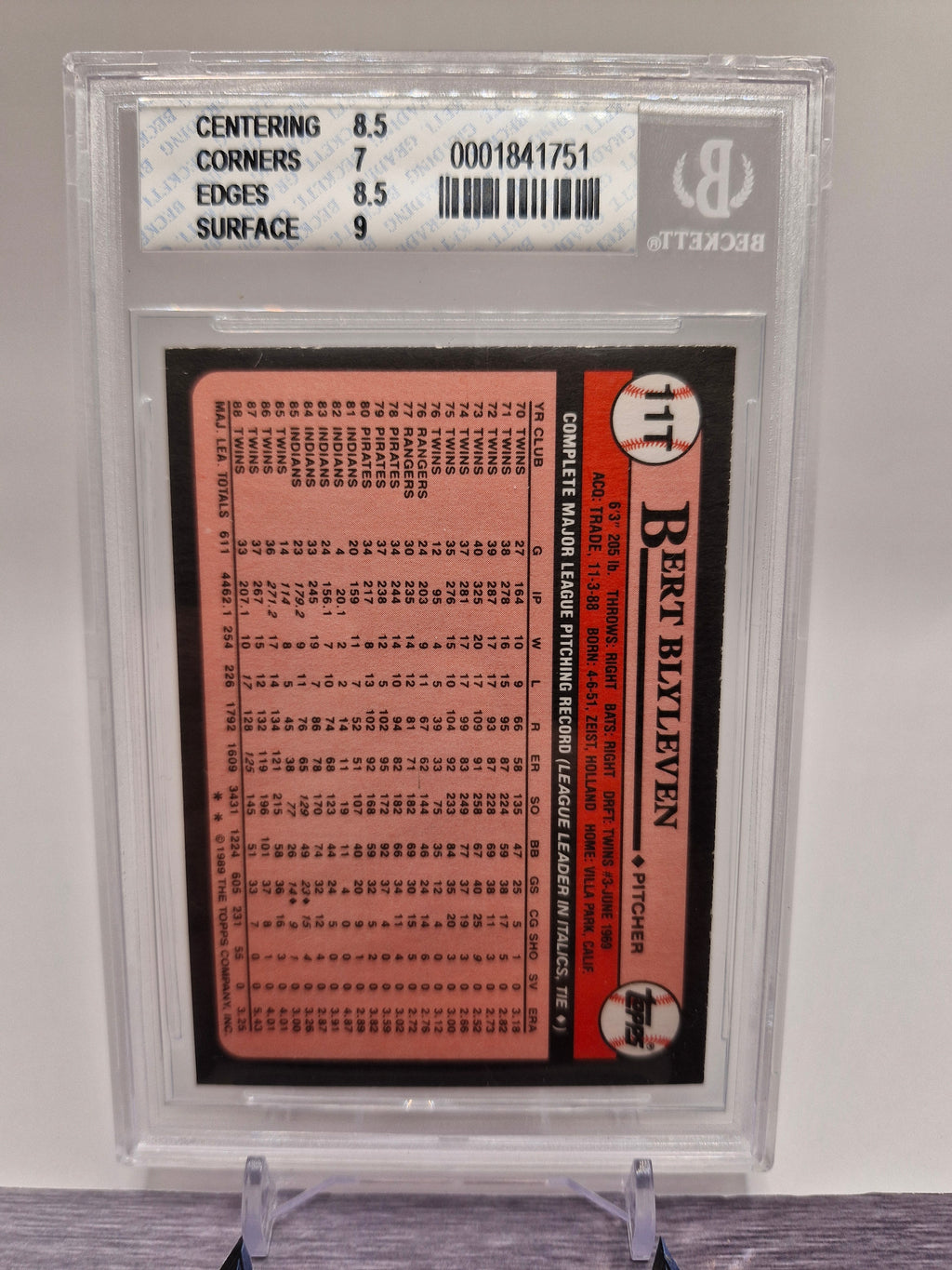 1989 Topps Traded #11T Bert Blyleven