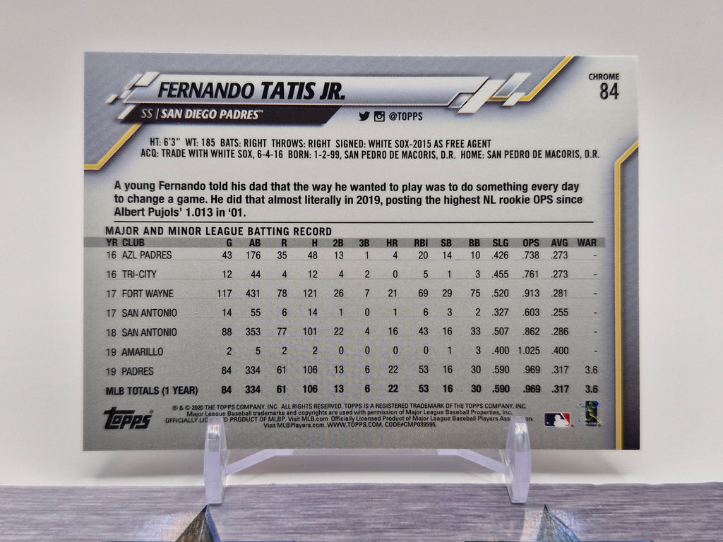 2020 Topps Chrome Ben Baller Edition #84 Fernando Tatis Jr.