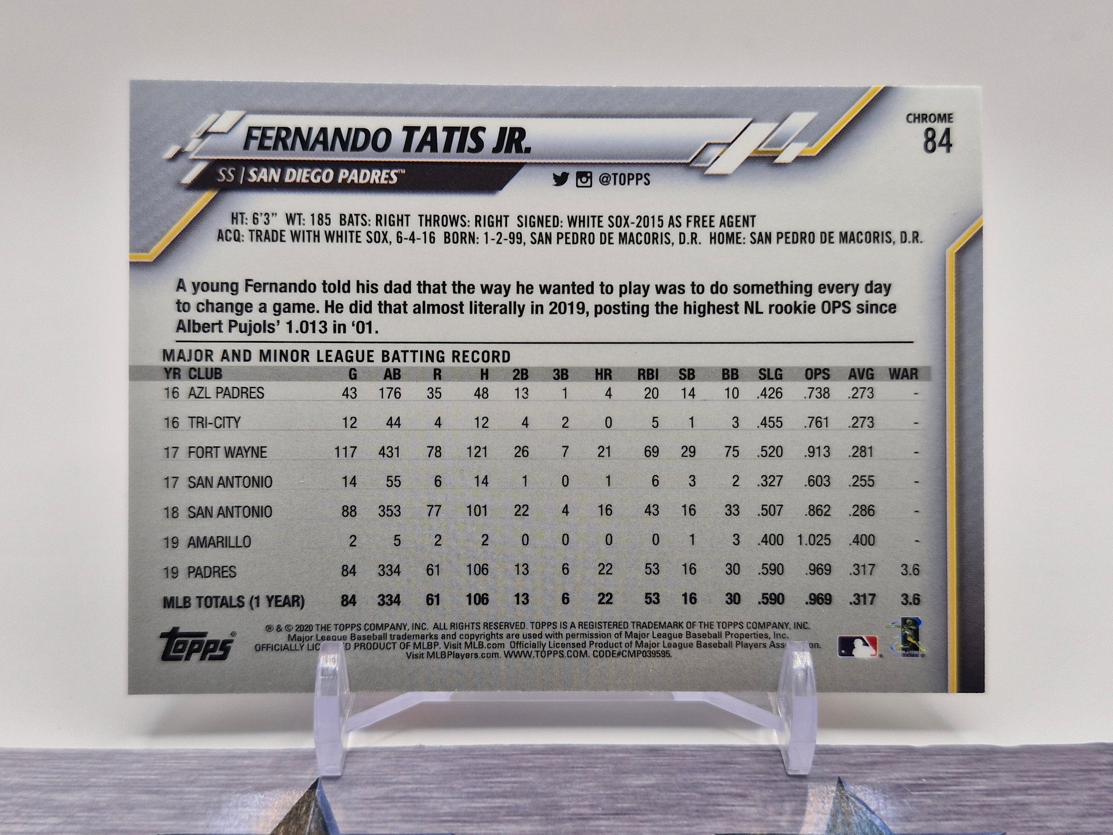 2020 Topps Chrome Ben Baller Edition #84 Fernando Tatis Jr.