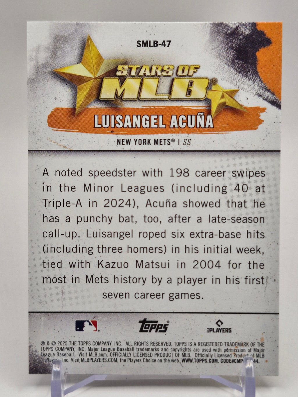 2025 Topps #SMLB-47 Luisangel Acuña Stars of MLB
