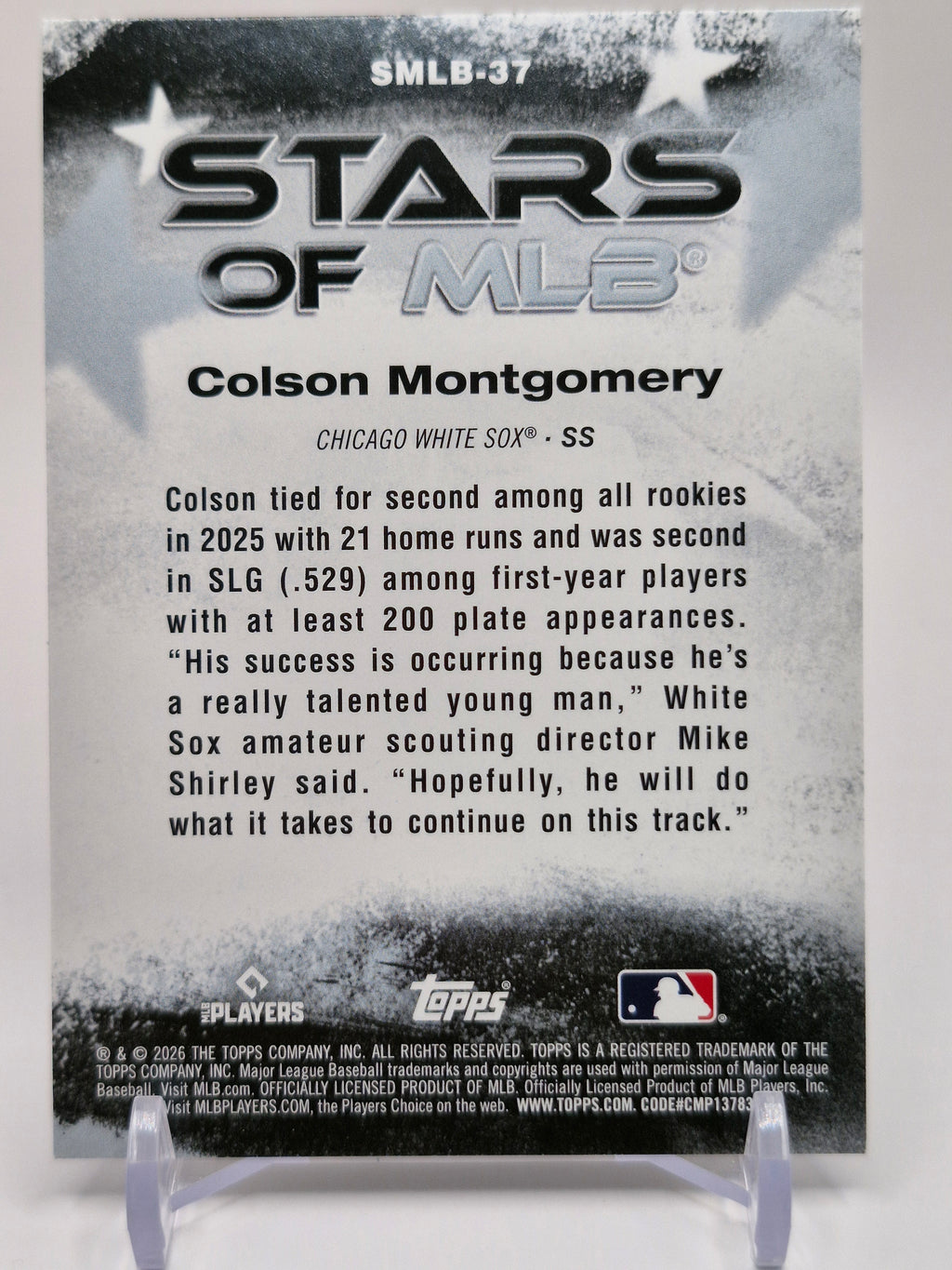 2026 Topps #SMLB-37 Colson Montgomery Stars of MLB