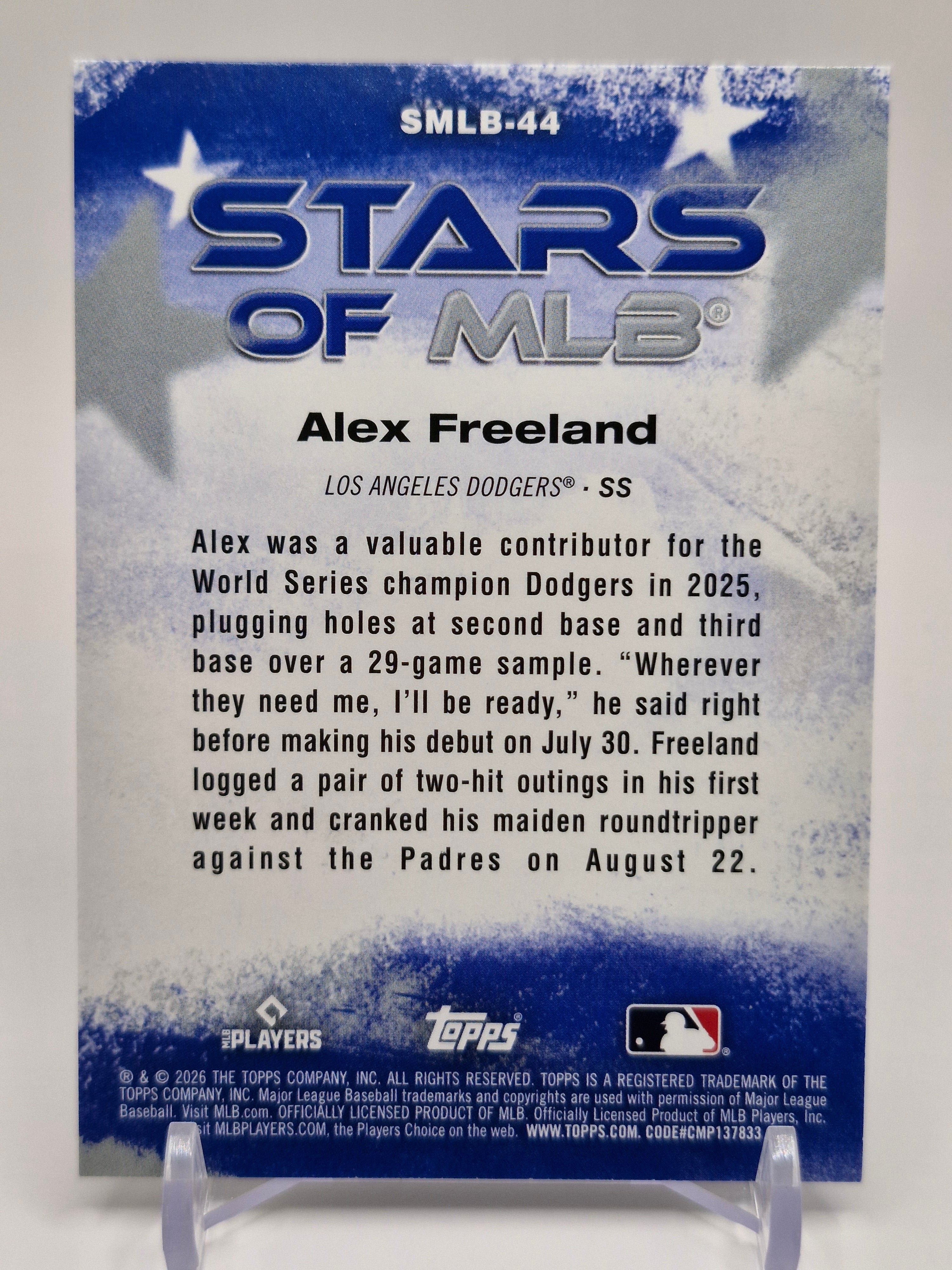 2026 Topps #SMLB-44 Alex Freeland Stars of MLB