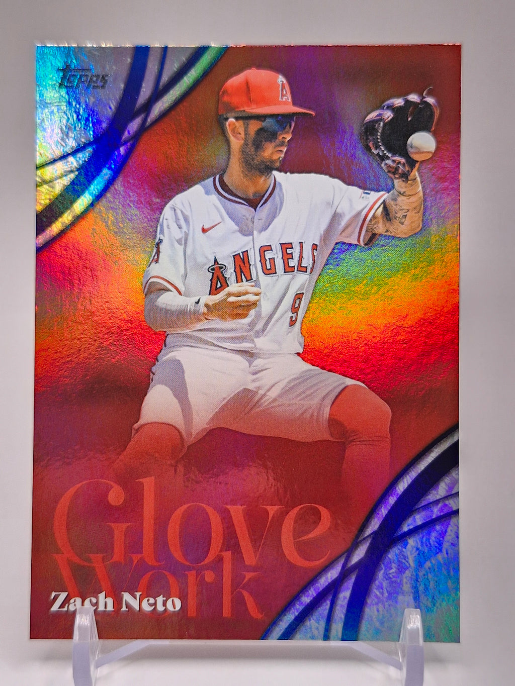 2026 Topps #GW-57 Zach Neto Glove Work Pink Foil