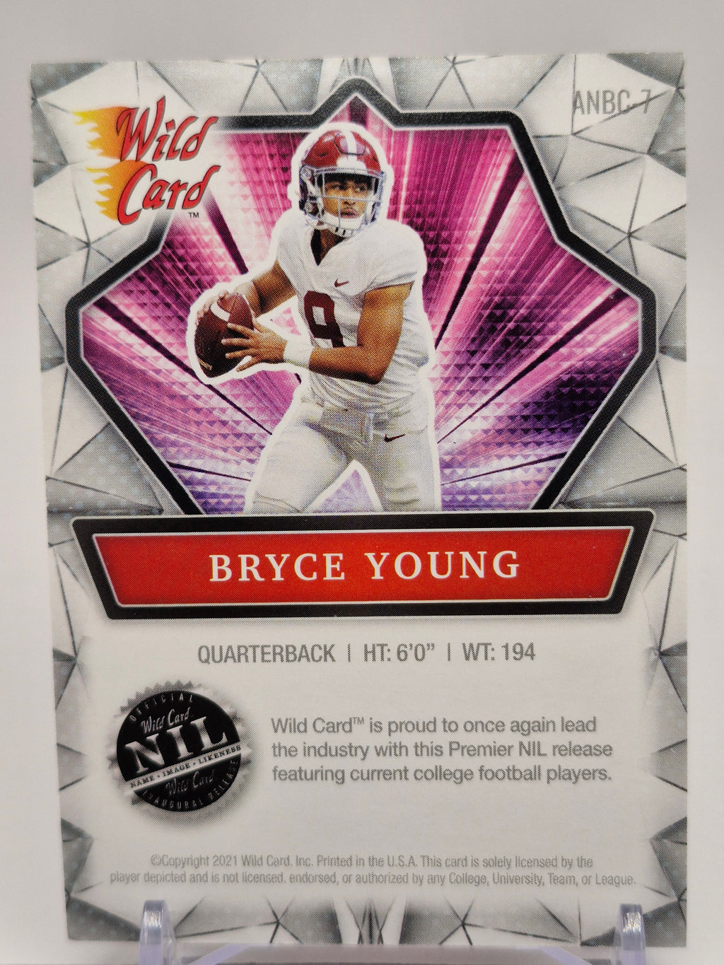 2021 Wild Card Alumination NIL #ANBC-7 Bryce Young