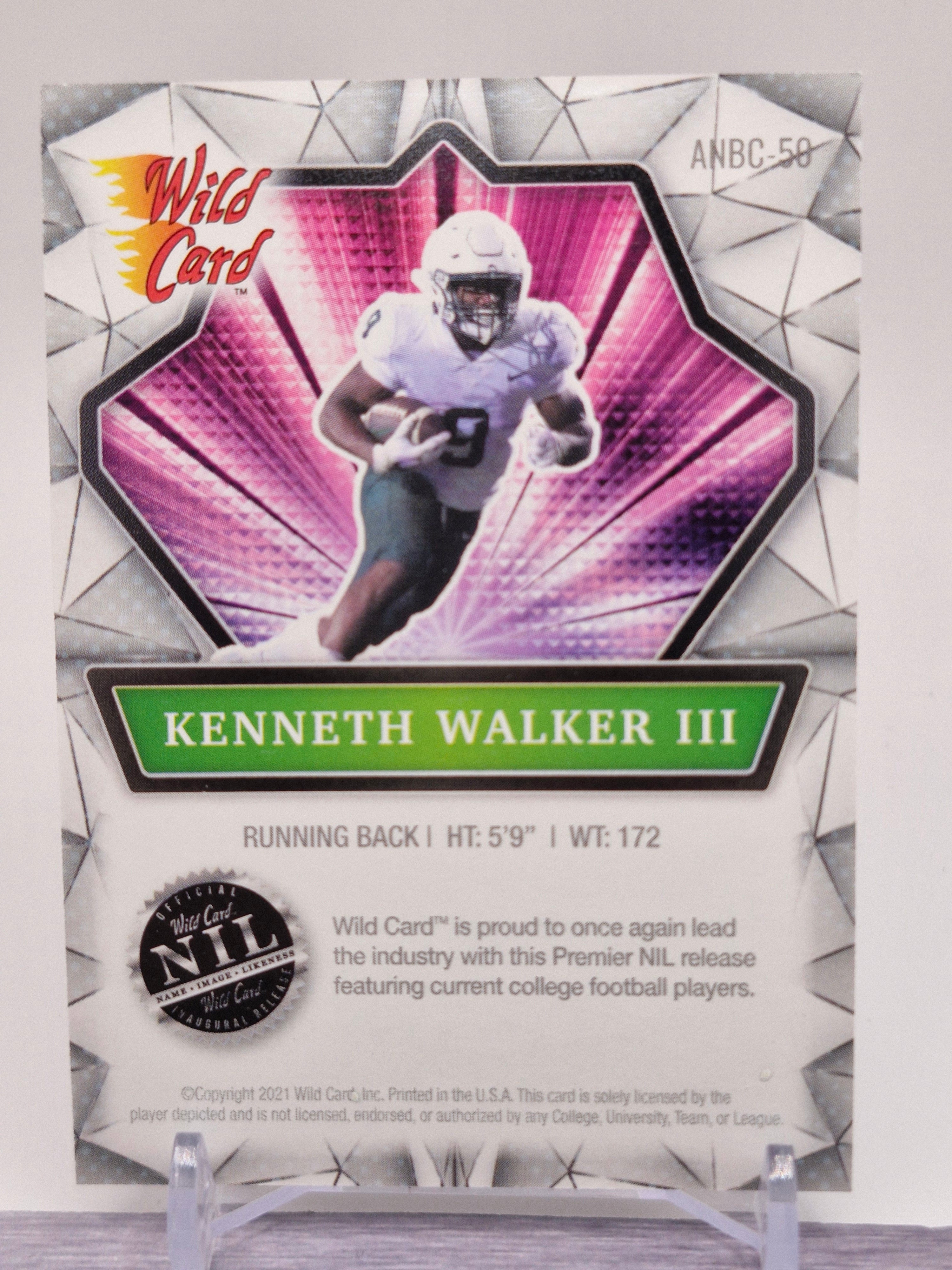 Base #ANBC-50 Kenneth walker III NIL Wild Card NIL Alumination
