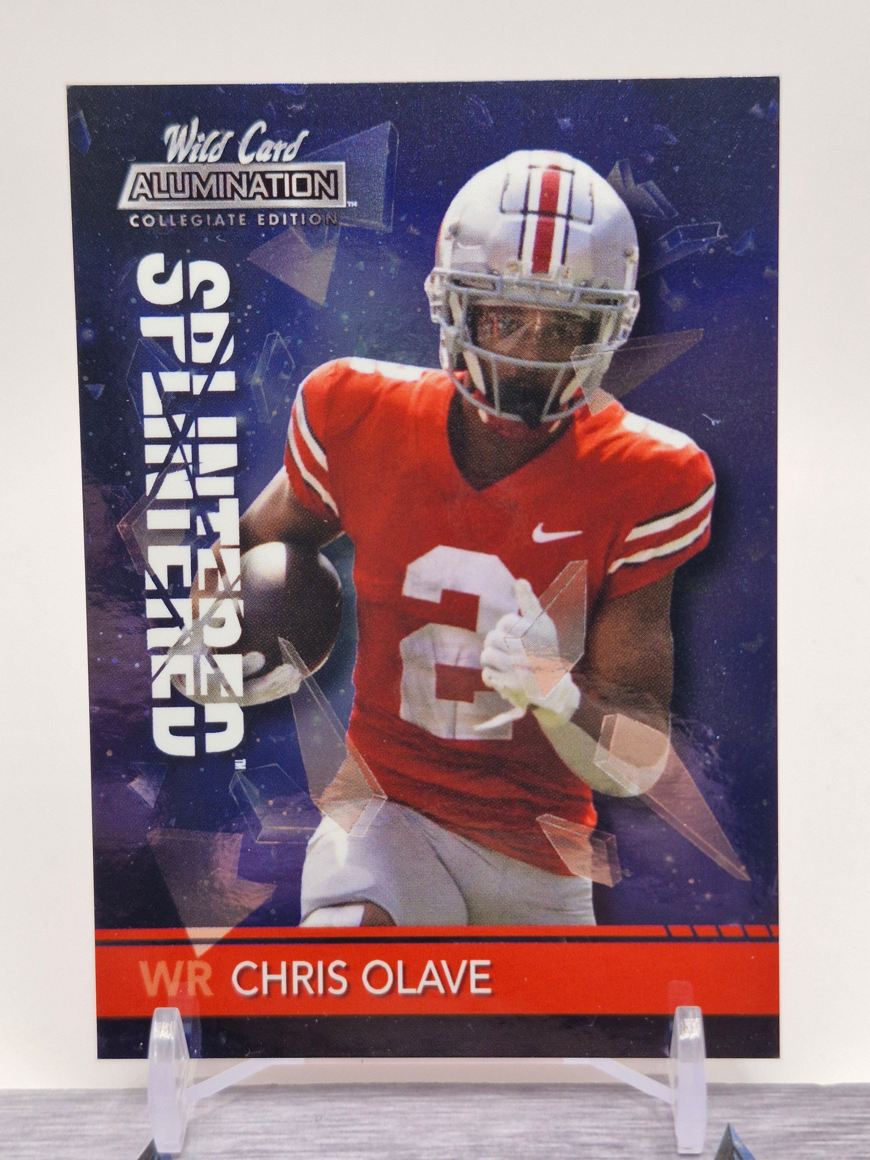 2021 Wild Card Alumination NIL #ANSP-10 Chris Olave Splintered Red