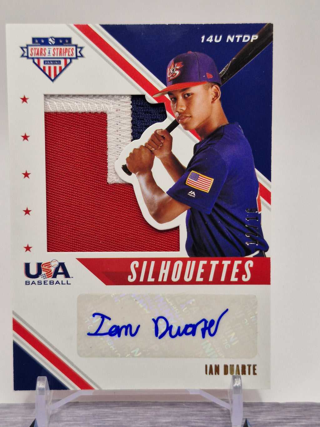2020 Panini USA Baseball #USJ-GG Ian Duarte USA BB Silhouettes Auto Prime