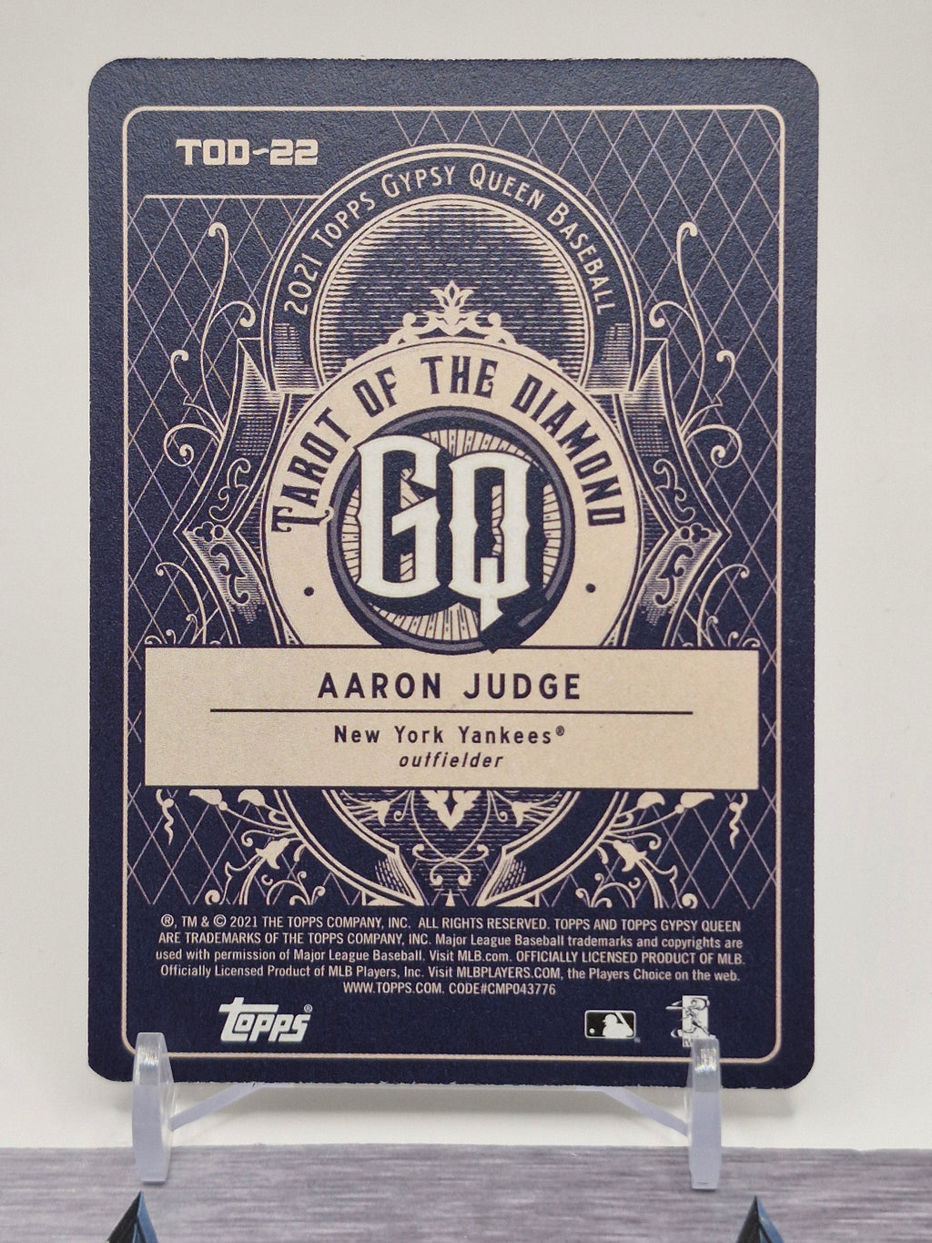 2021 Topps Gypsy Queen #TOD-22 Aaron Judge Tarot of the Diamond