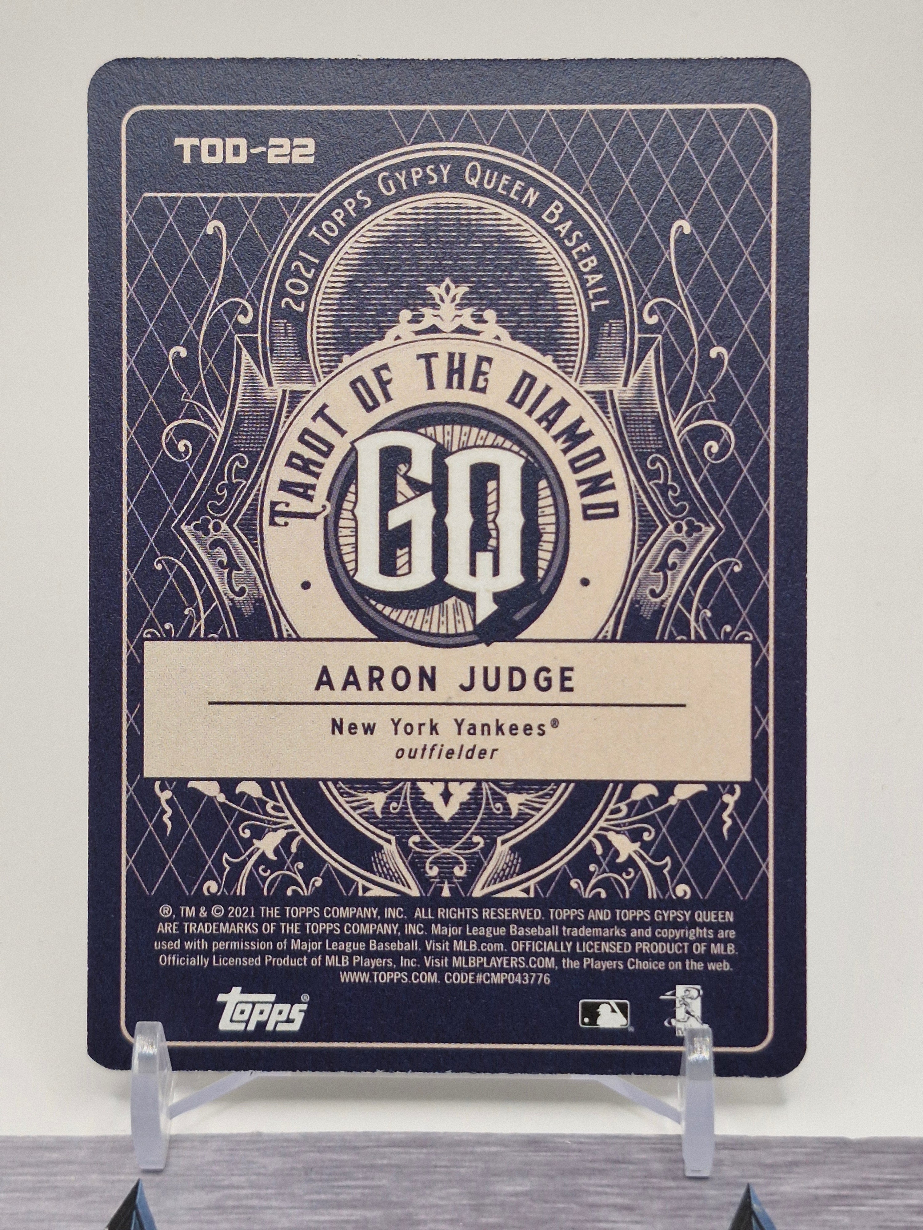 2021 Topps Gypsy Queen #TOD-22 Aaron Judge Tarot of the Diamond