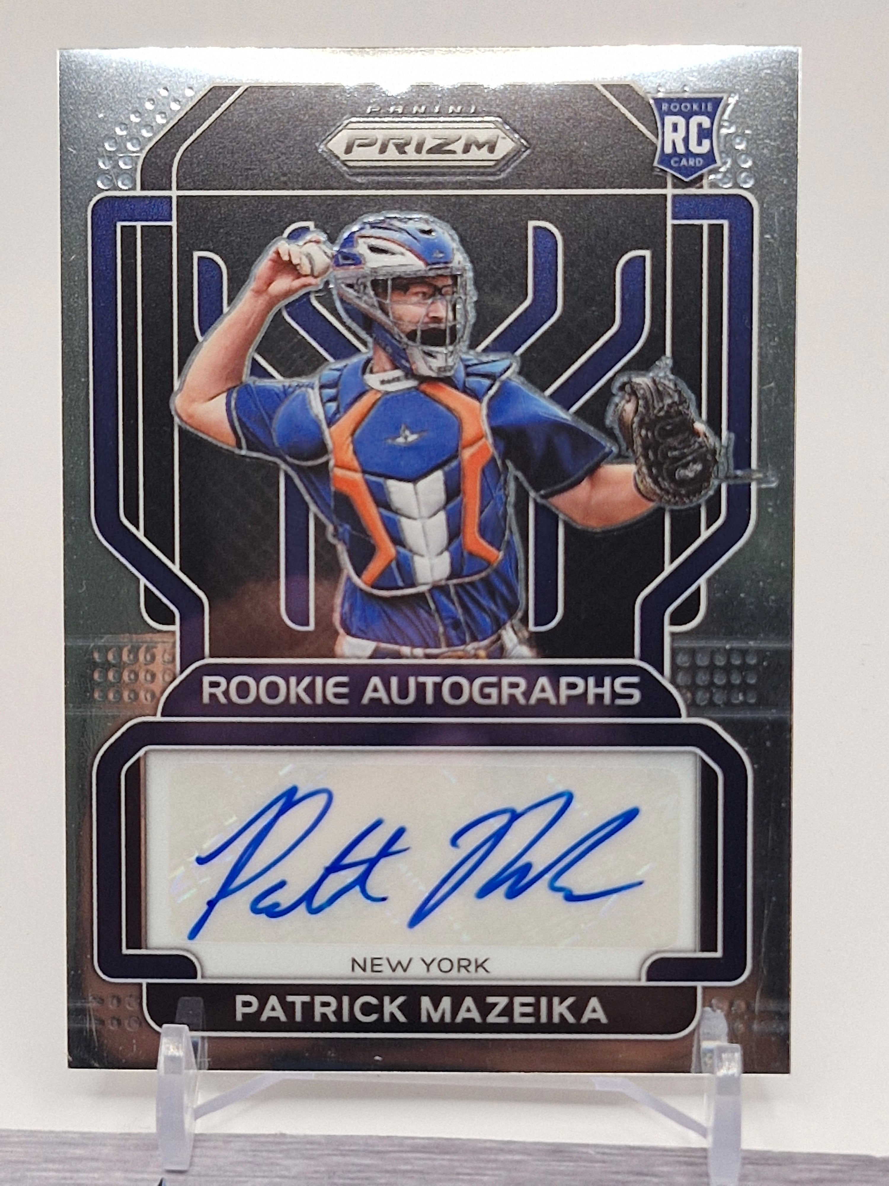 2022 Panini Prizm #RA-JI Patrick Mazeika Rookie Autographs Red Prizm RC