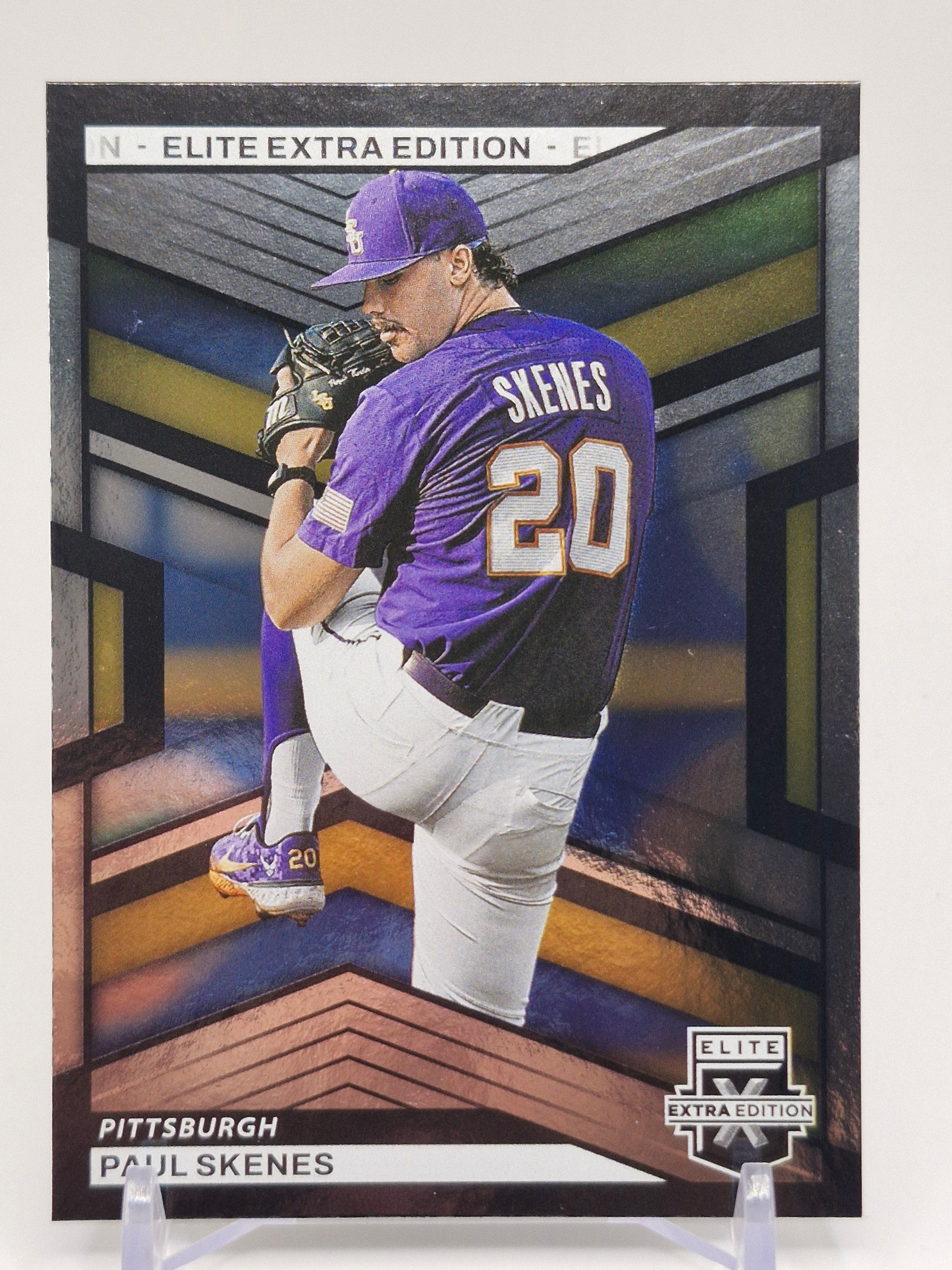 2023 Panini Elite Extra Edition #7 Paul Skenes Prime Numbers Gold #/24