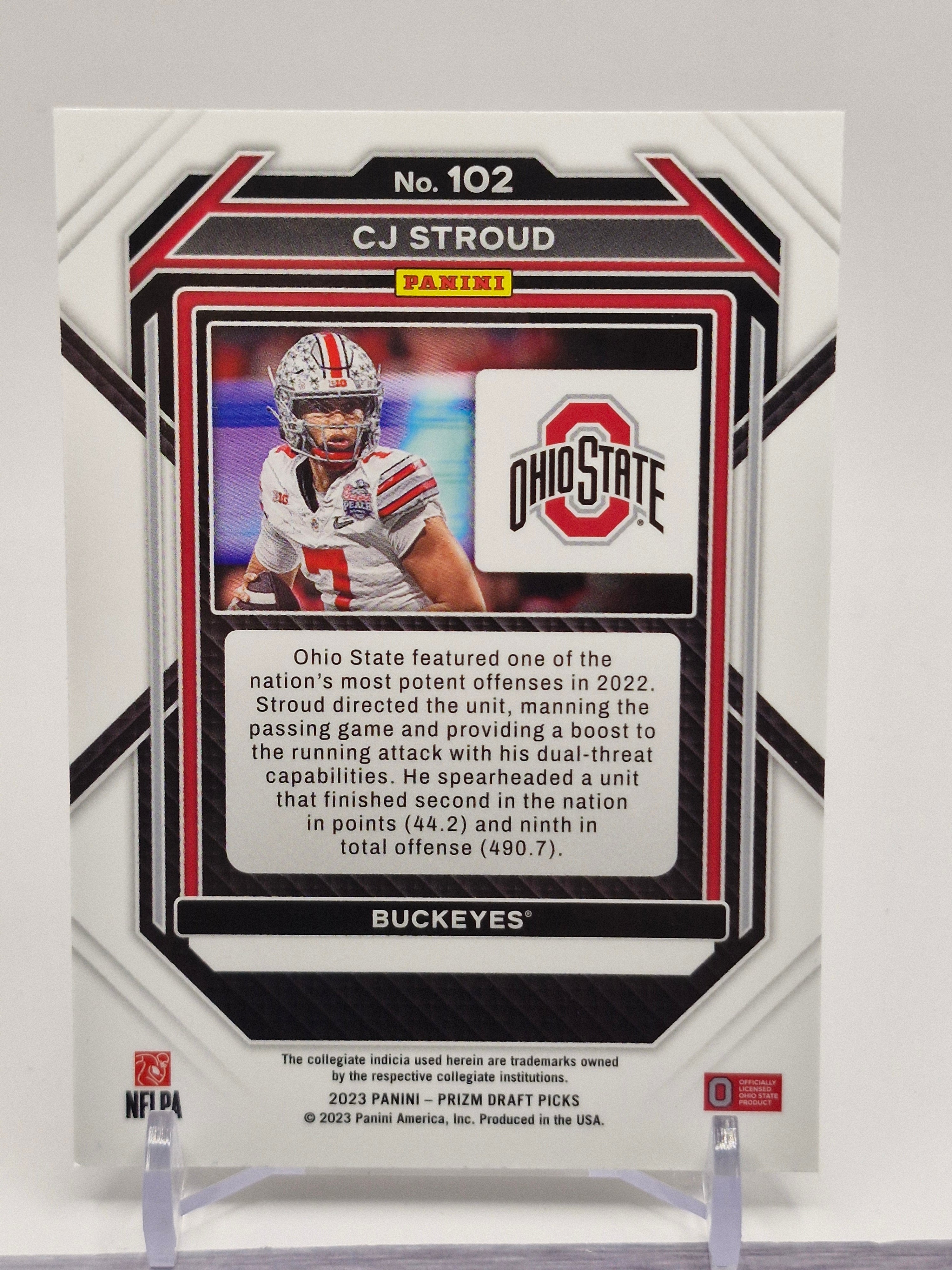 2023 Panini Prizm Draft Picks #102 C.J. Stroud Prizms Green