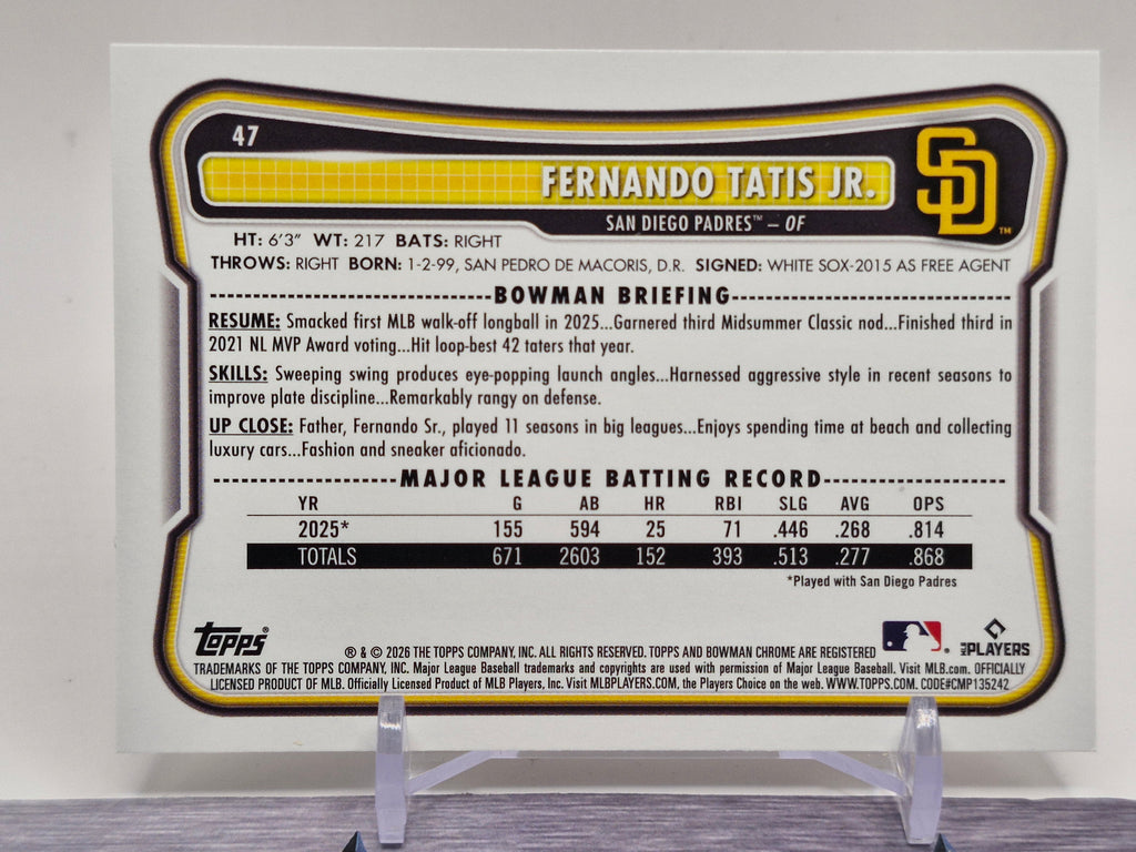 2026 Bowman #47 Fernando Tatis Jr.