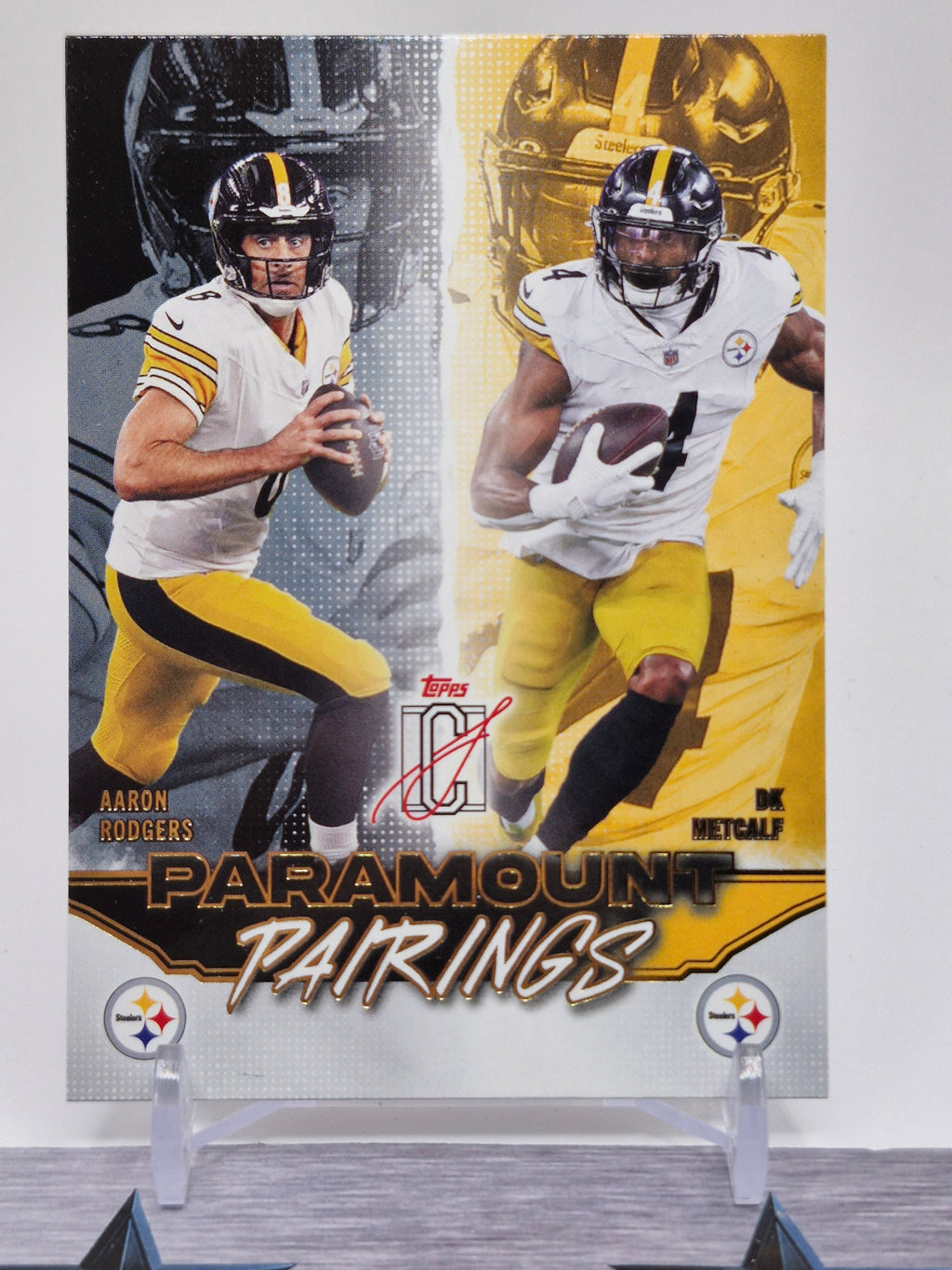 2025 Topps Signature Class #PP-19 Aaron Rodgers / DK Metcalf Paramount Pairings