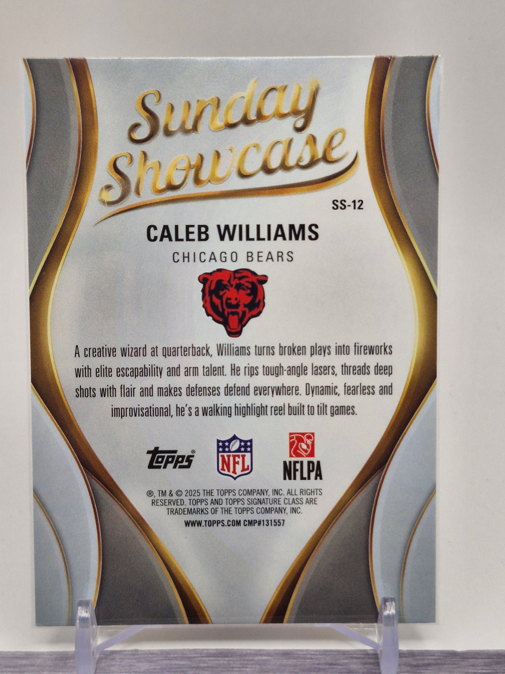 2025 Topps Signature Class #SS-12 Caleb Williams Sunday Showcase