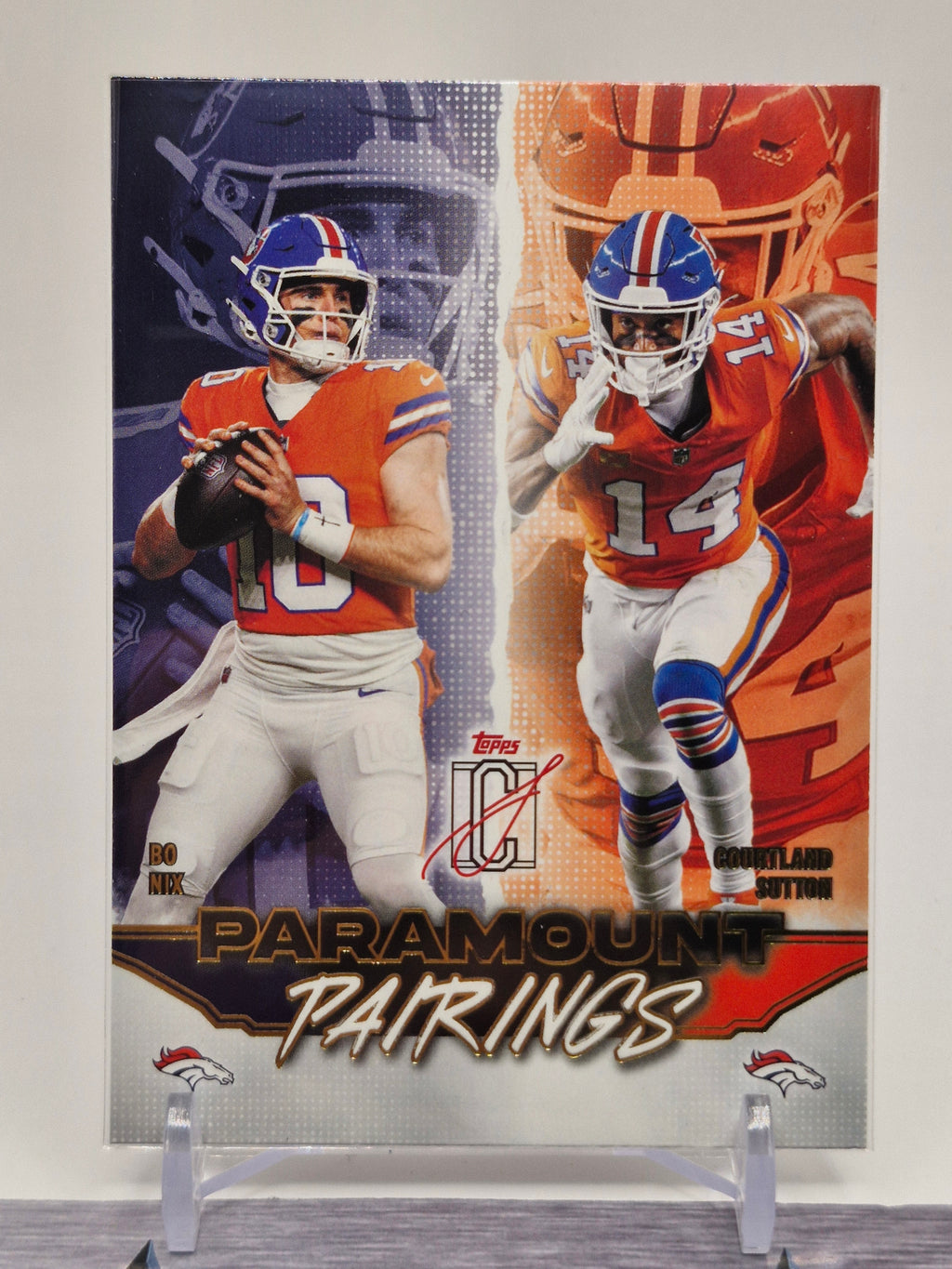 2025 Topps Signature Class #PP-3 Courtland Sutton / Bo Nix Paramount Pairings