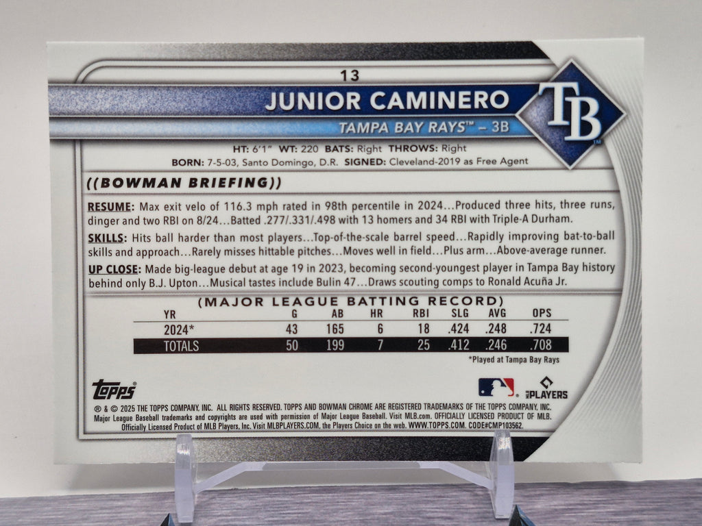 Chrome Junior Caminero Mojo Refractor