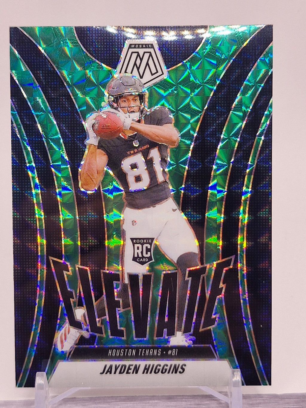 2025 Panini Mosaic #9 Jayden Higgins Elevate Mosaic Green