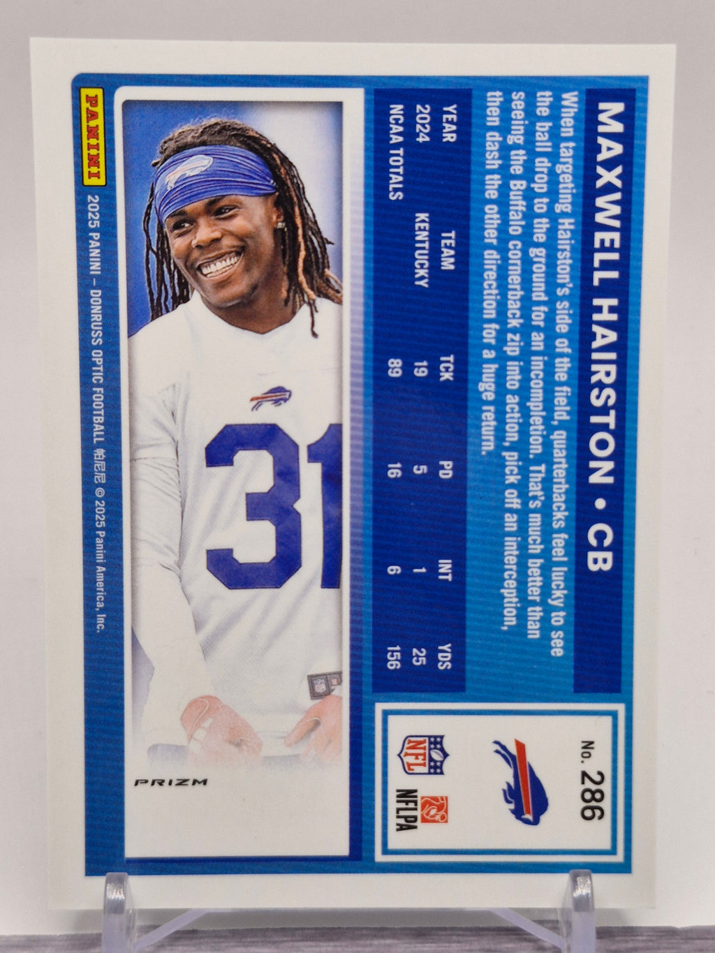 2025 Donruss Optic #286 Maxwell Hairston Green Hyper