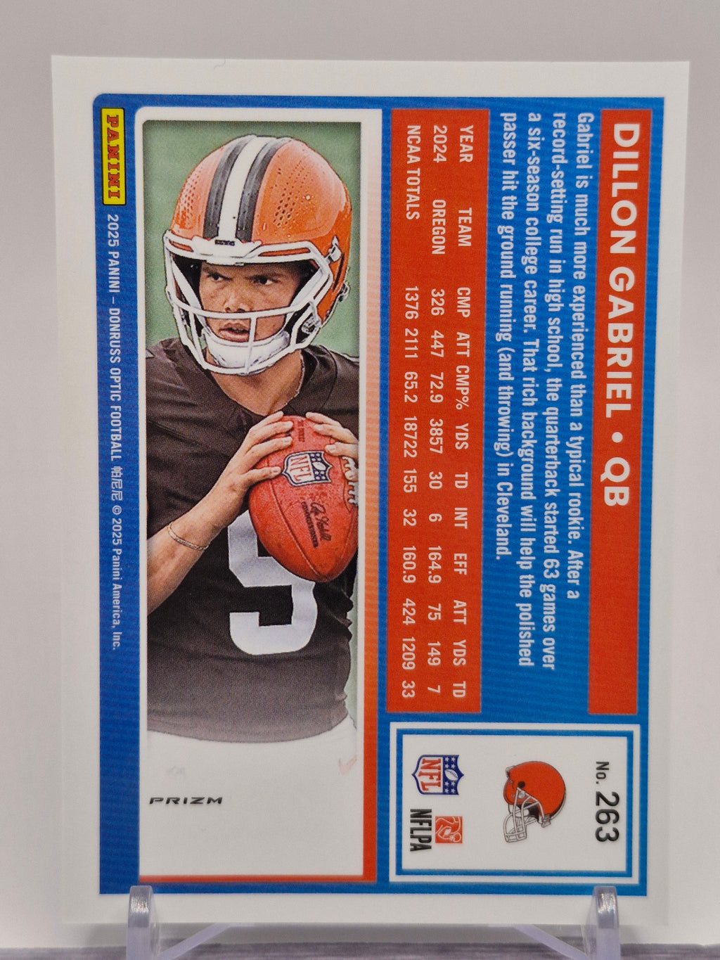 2025 Donruss Optic #263 Dillon Gabriel Purple Shock