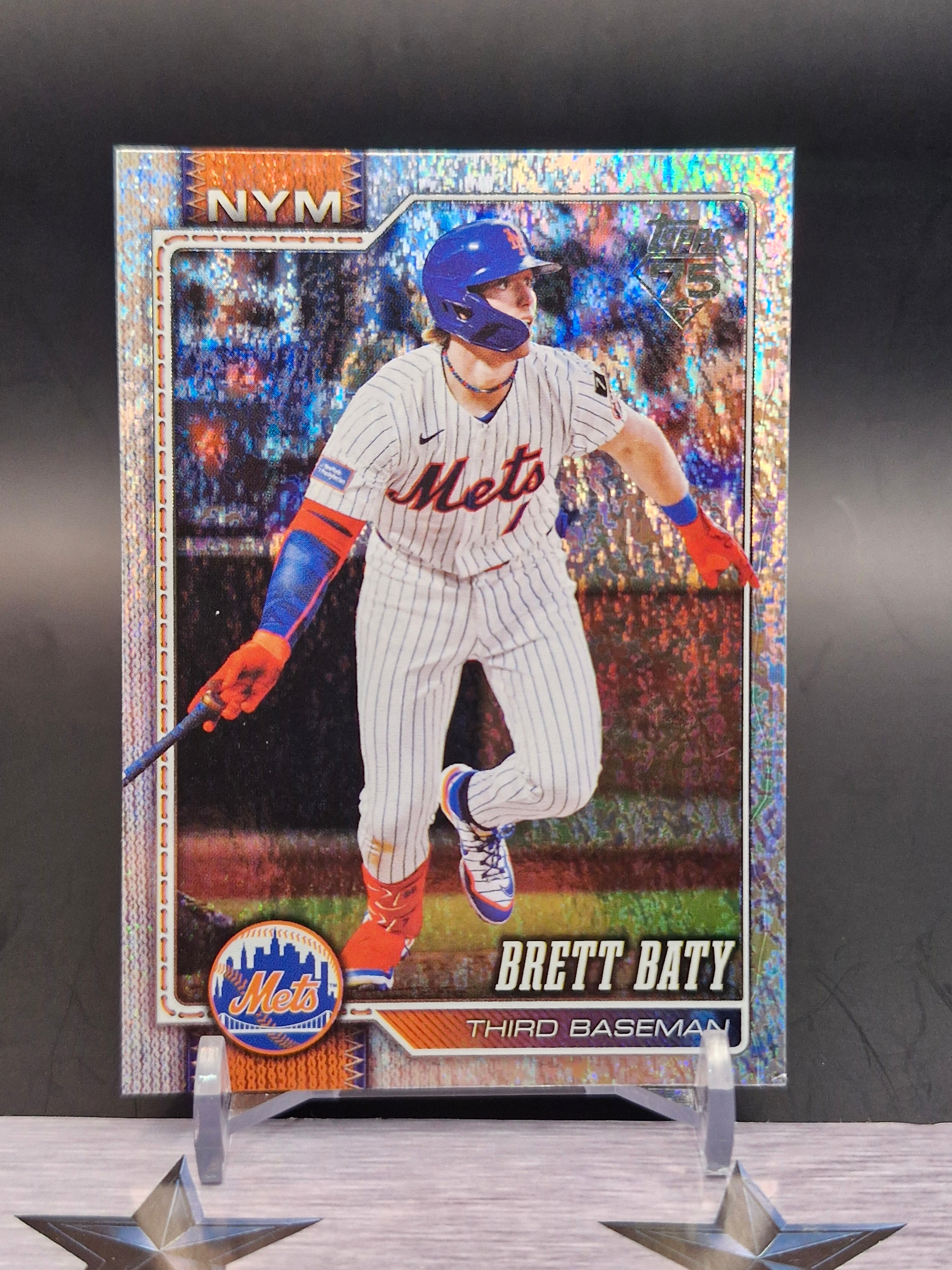 2026 Topps #347 Brett Baty Silver Crackle Foil