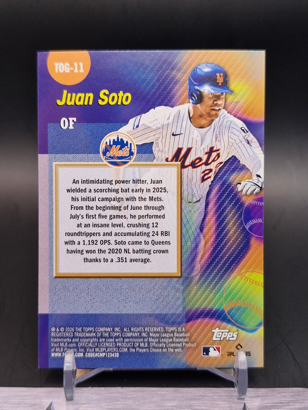 2026 Topps #TOG-11 Juan Soto Titans of the Game