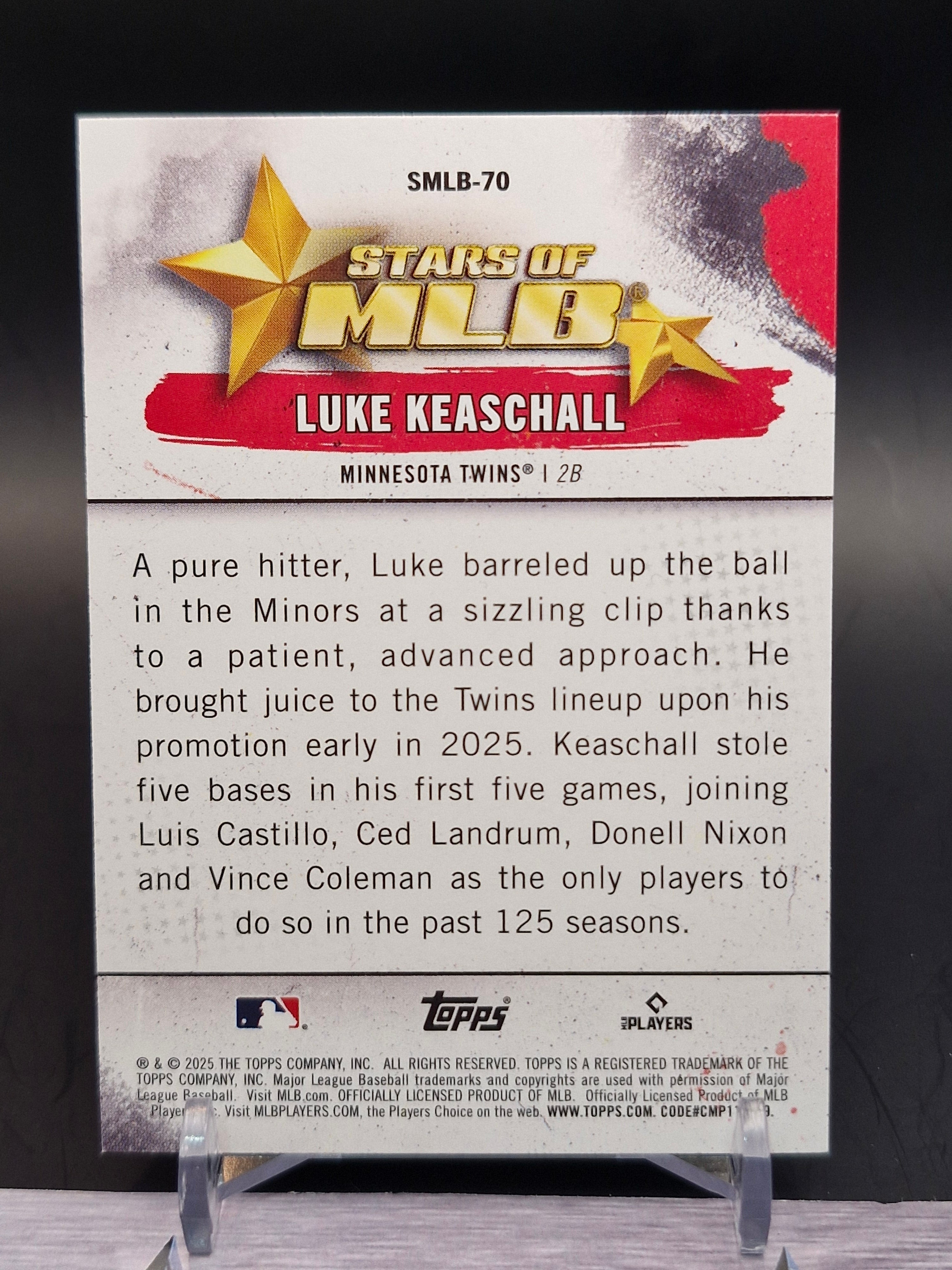 2025 Topps Update #SMLB-70 Luke Keaschall Stars of MLB