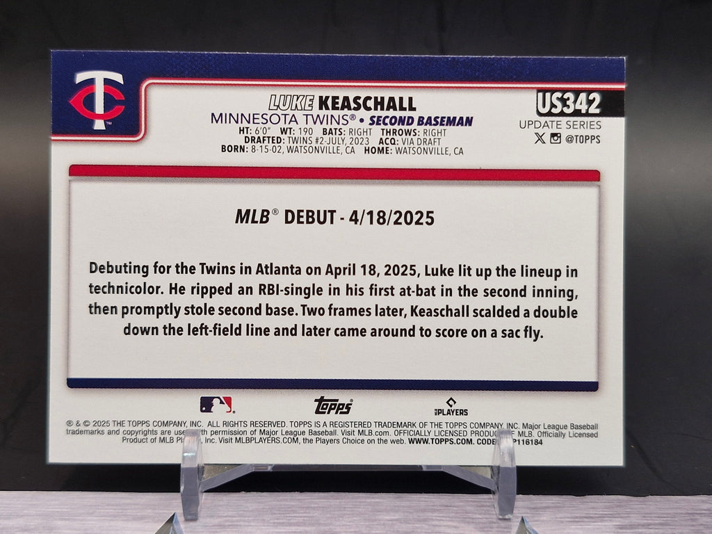 2025 Topps Update #US342 Luke Keaschall Yellow