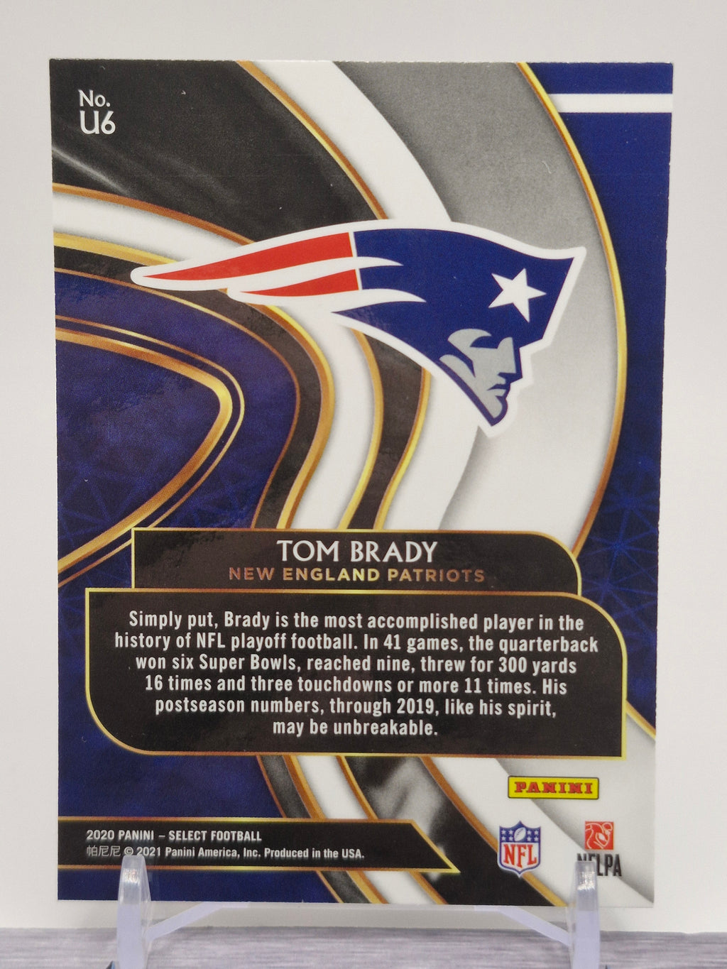 2020 Panini Select #U6 Tom Brady Unbreakable