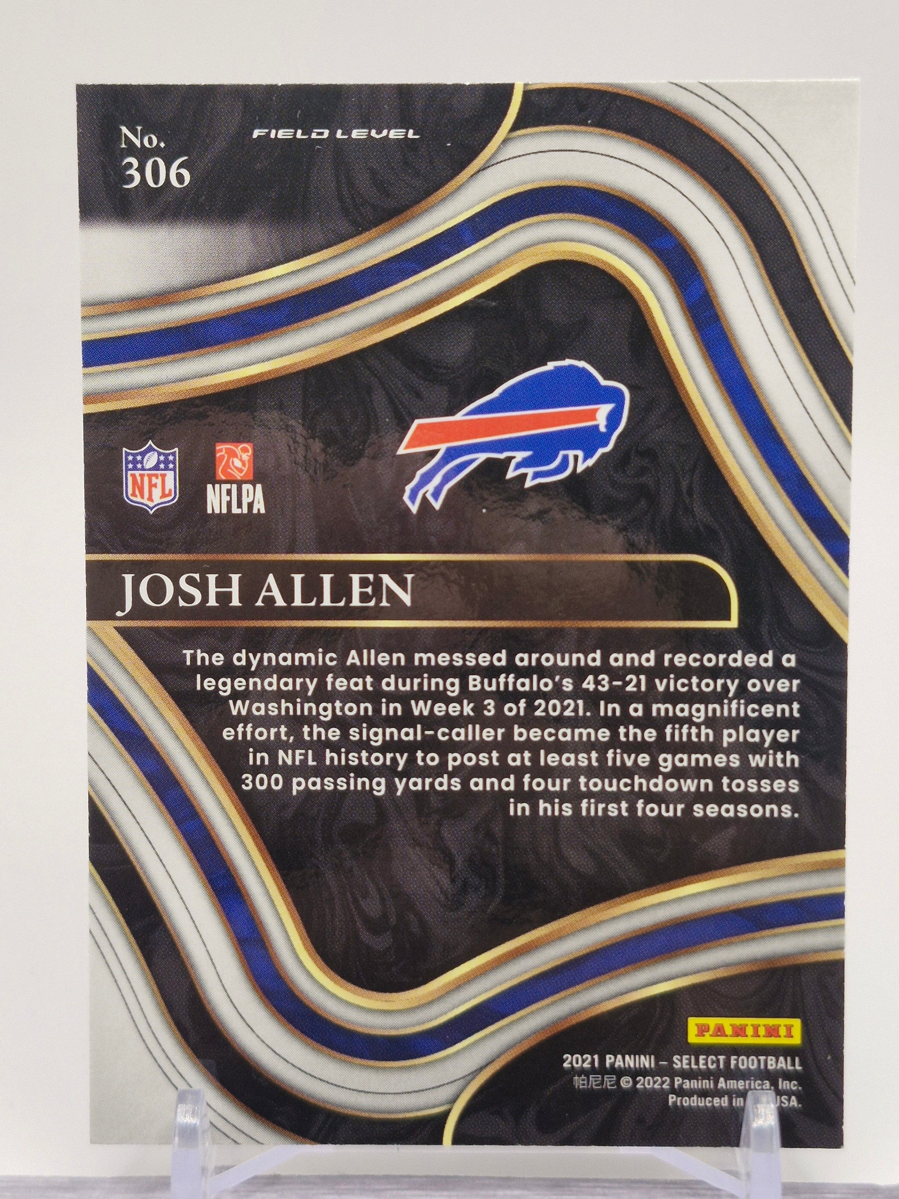 2021 Panini Select #306 Josh Allen Tri-Color Prizm
