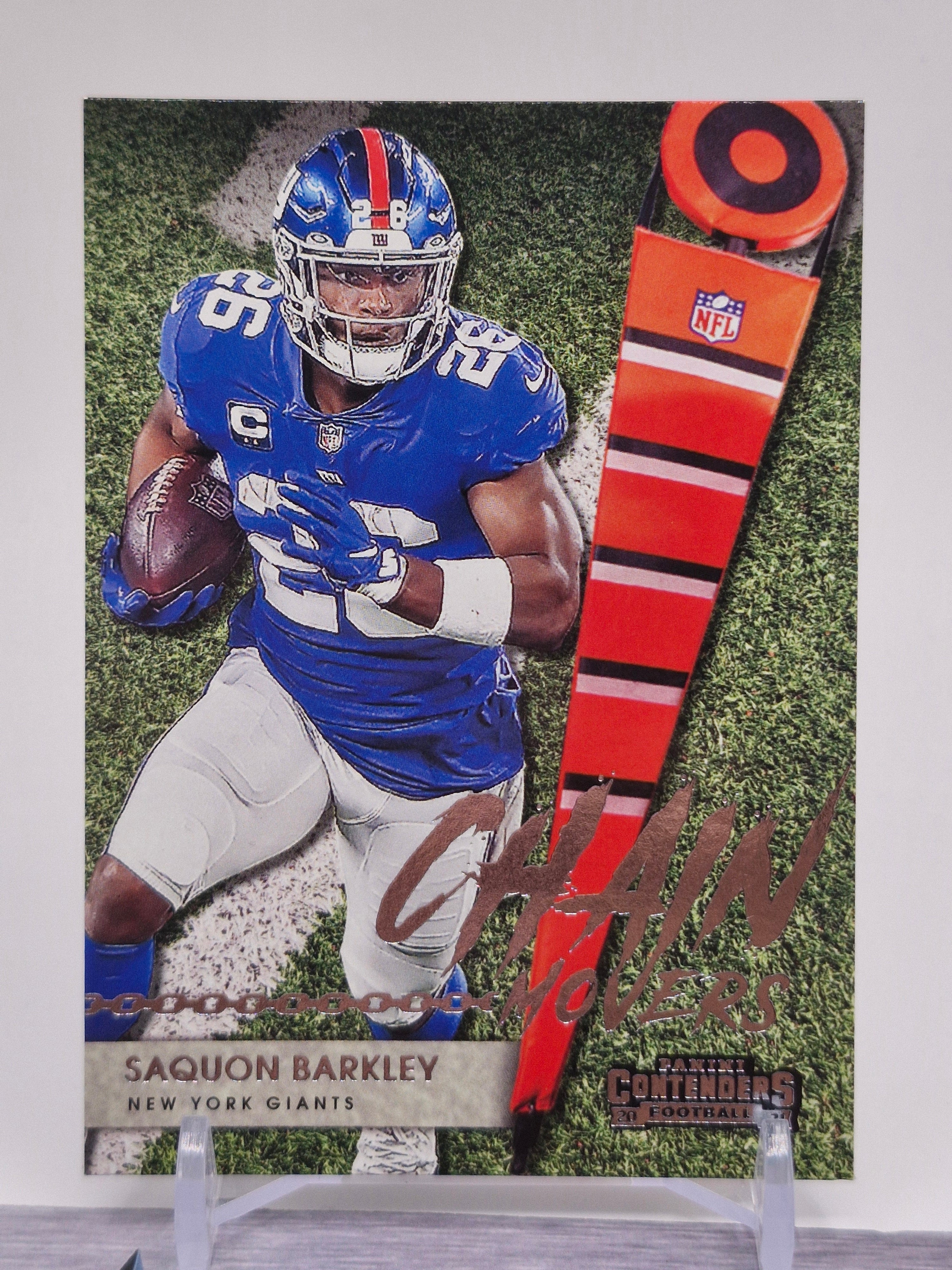 2021 Panini Contenders #CM-SBA Saquon Barkley Chain Movers