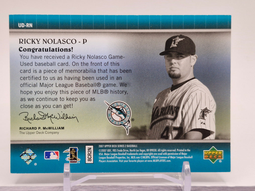 2007 Upper Deck #UD-RN Ricky Nolasco UD Game Materials