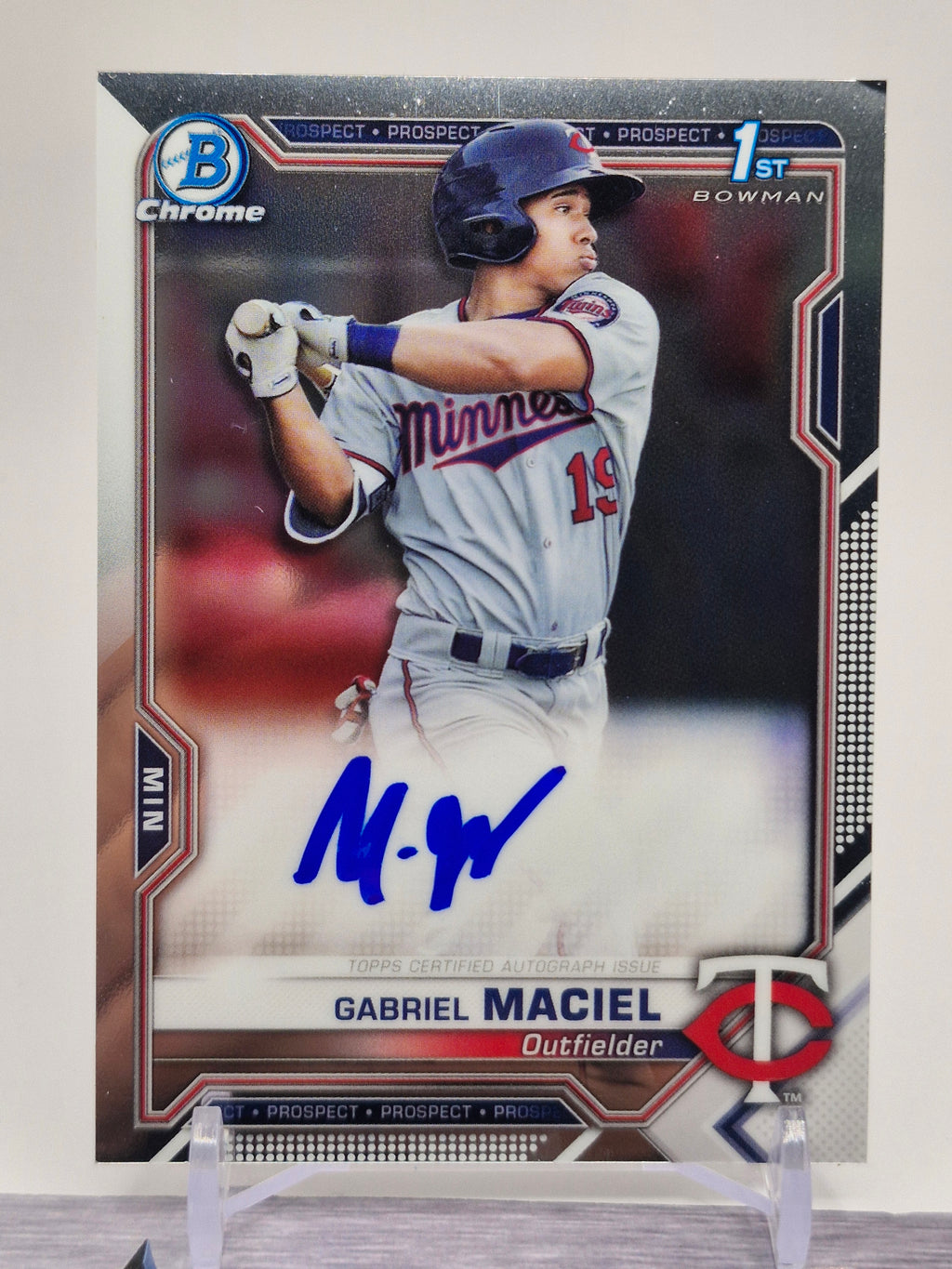 2021 Bowman Chrome #CPA-GM Gabriel Maciel Prospect Auto Green Refractor