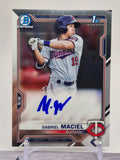 2021 Bowman Chrome #CPA-GM Gabriel Maciel Prospect Auto Green Refractor