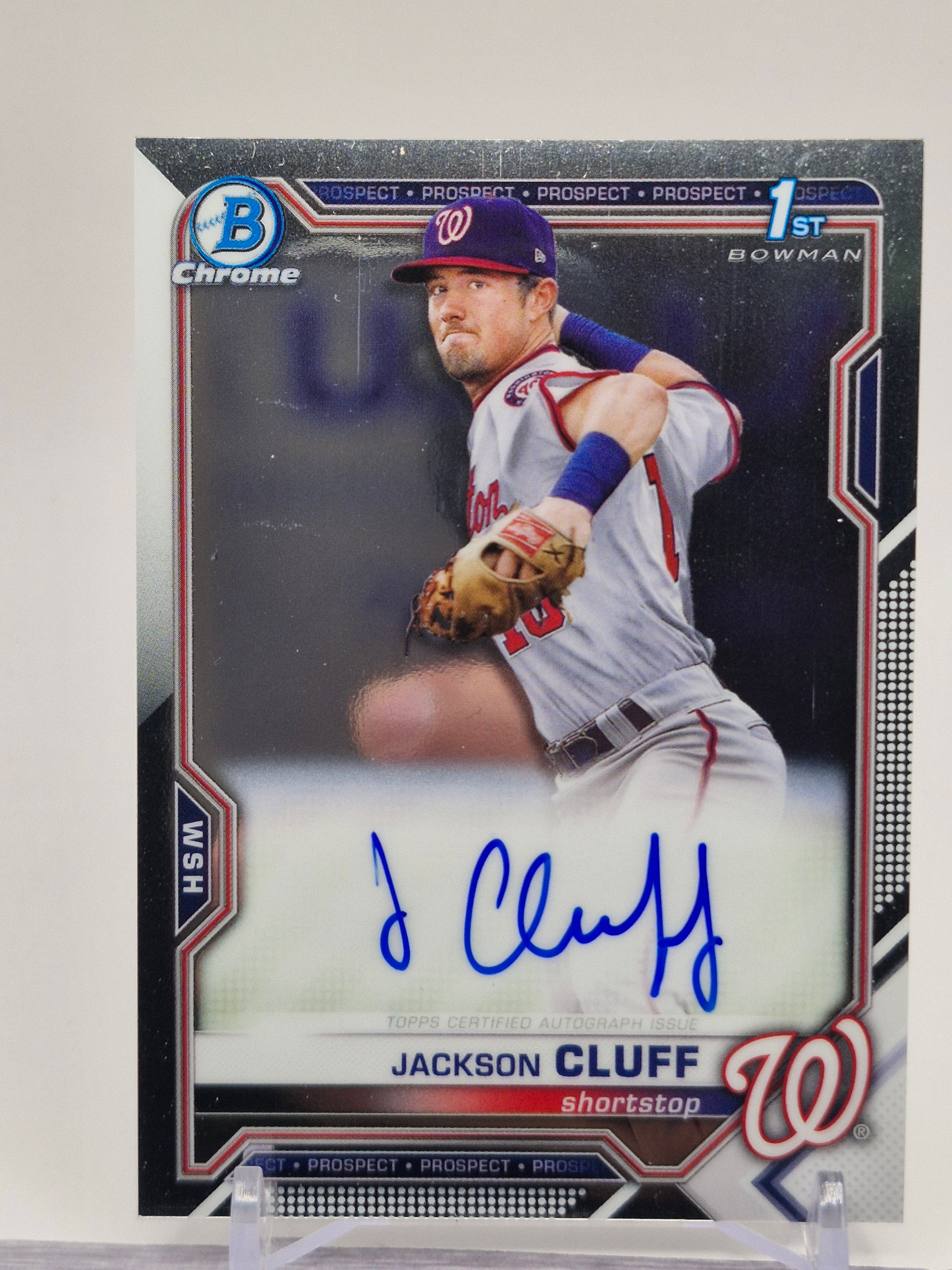 2021 Bowman #CPA-JCL Jackson Cluff Chrome Prospect Autographs