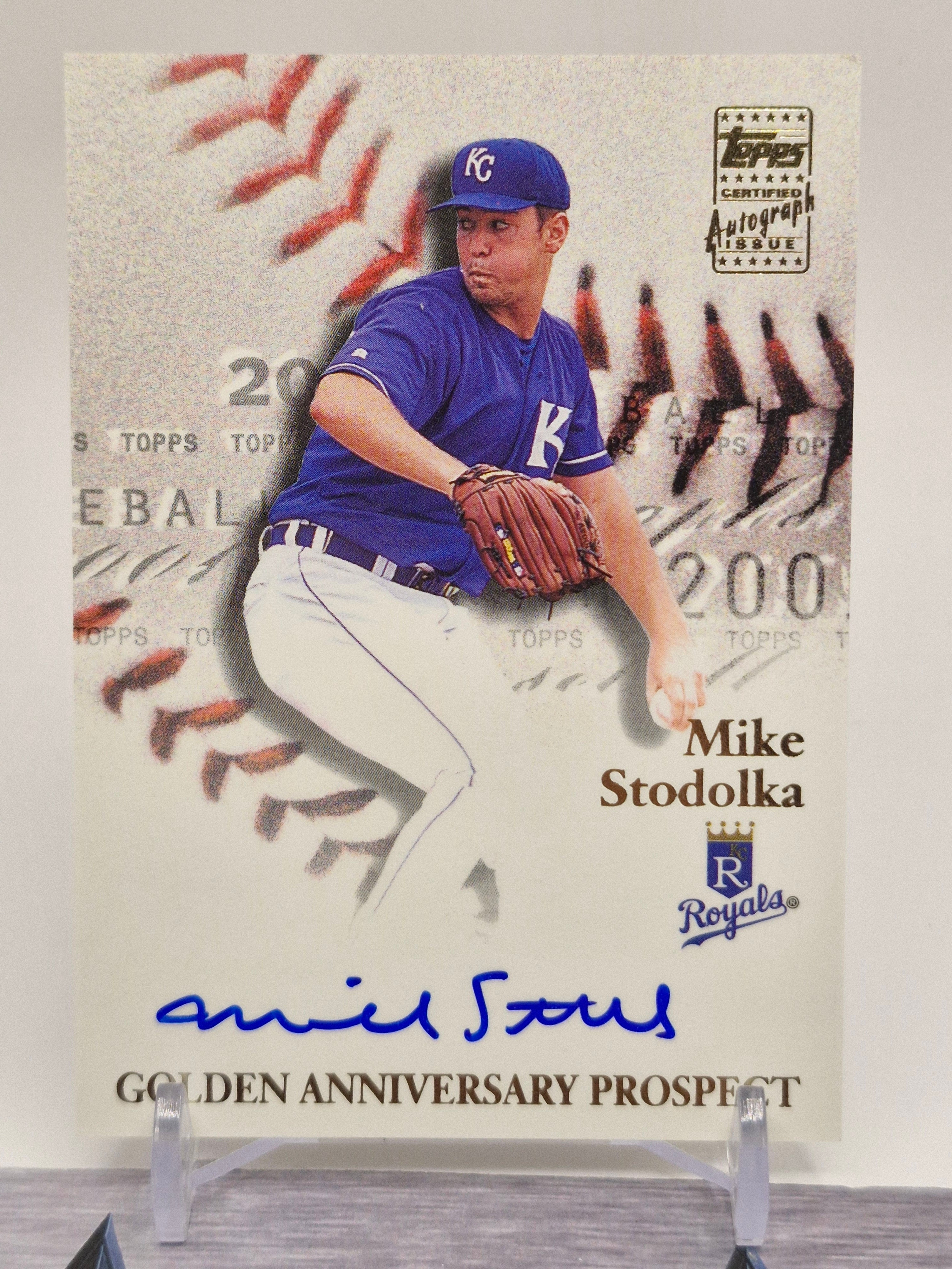 2001 Topps #GAA-MJS Mike Stodolka Golden Anniversary Autographs