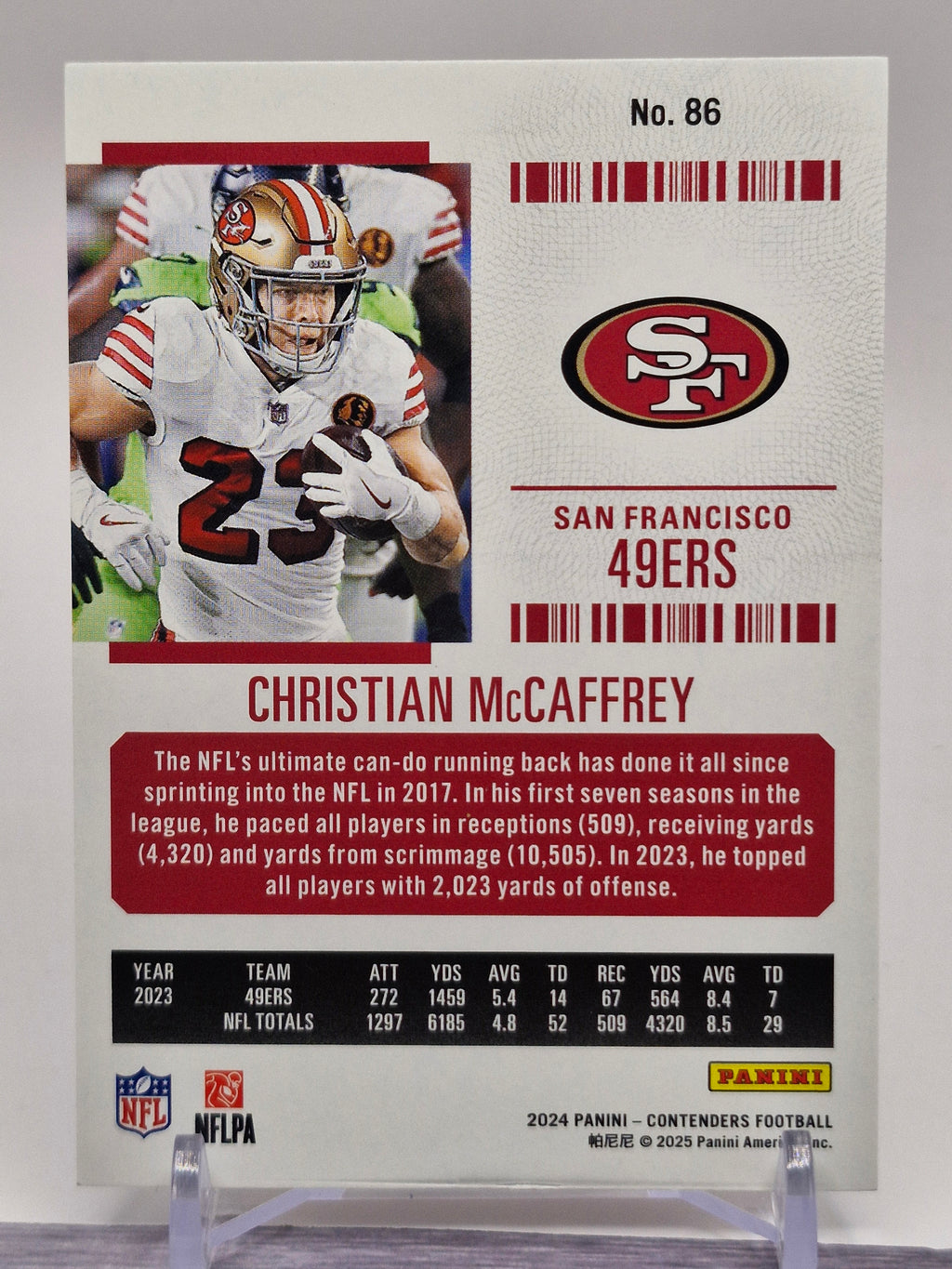 2024 Panini Contenders #86 Christian McCaffrey Retail