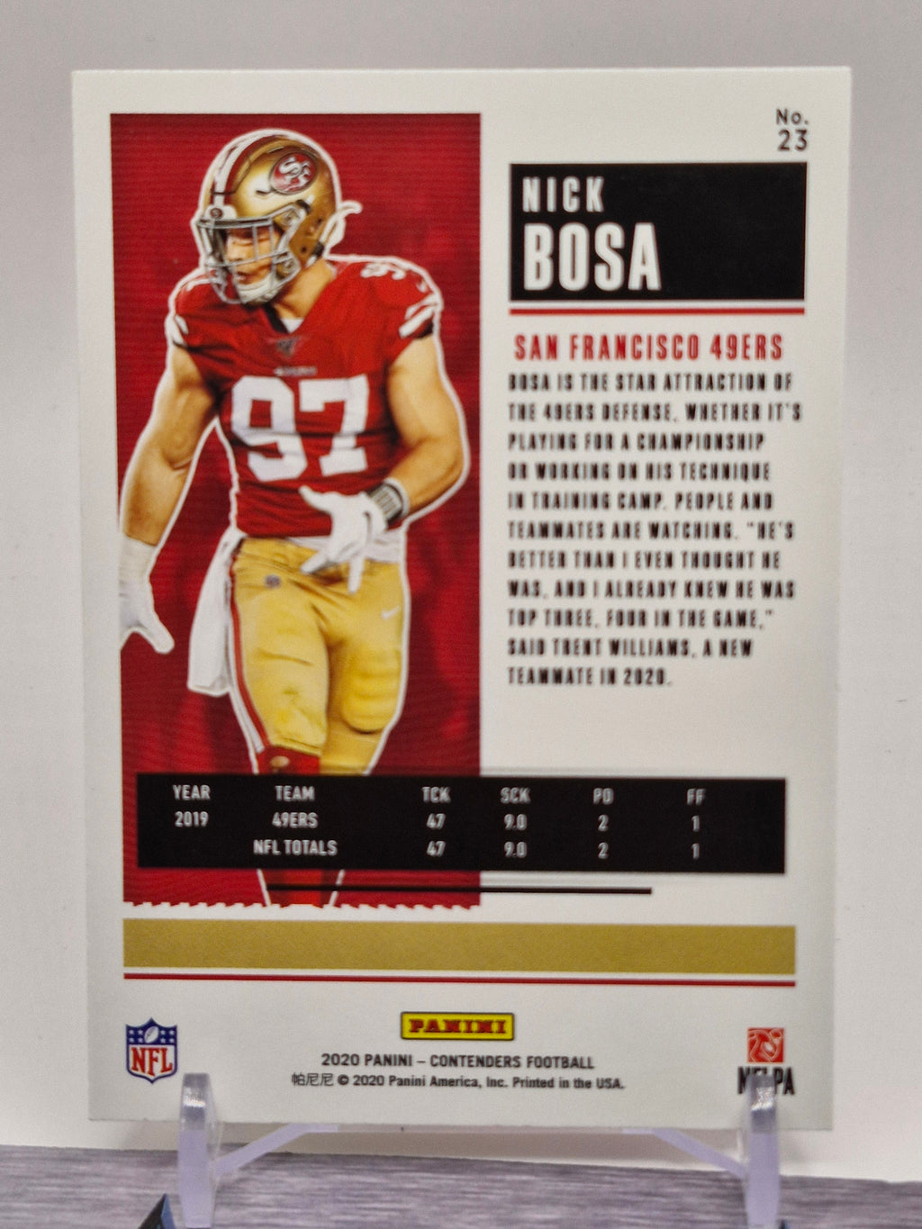 2020 Panini Contenders #23 Nick Bosa