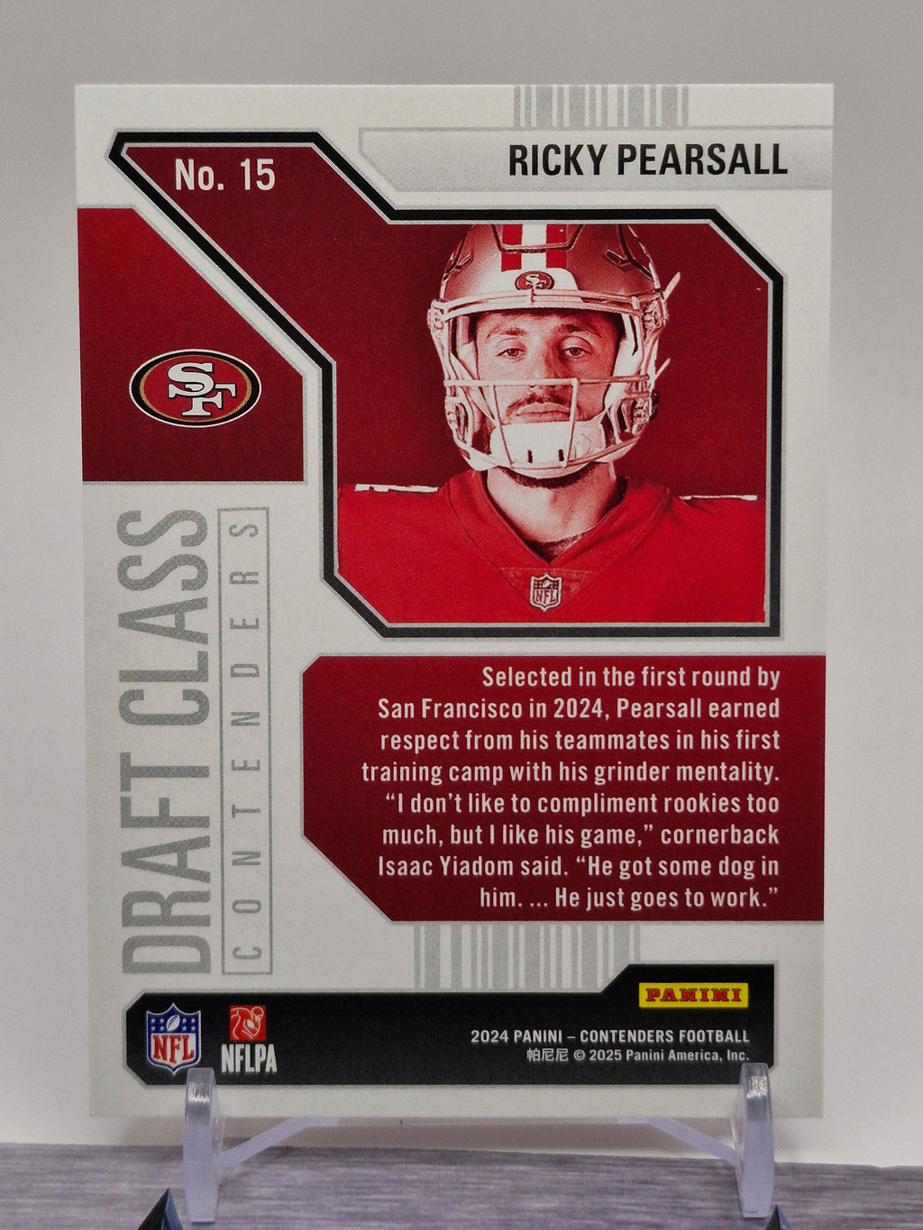 2024 Panini Contenders #15 Ricky Pearsall Draft Class Contenders