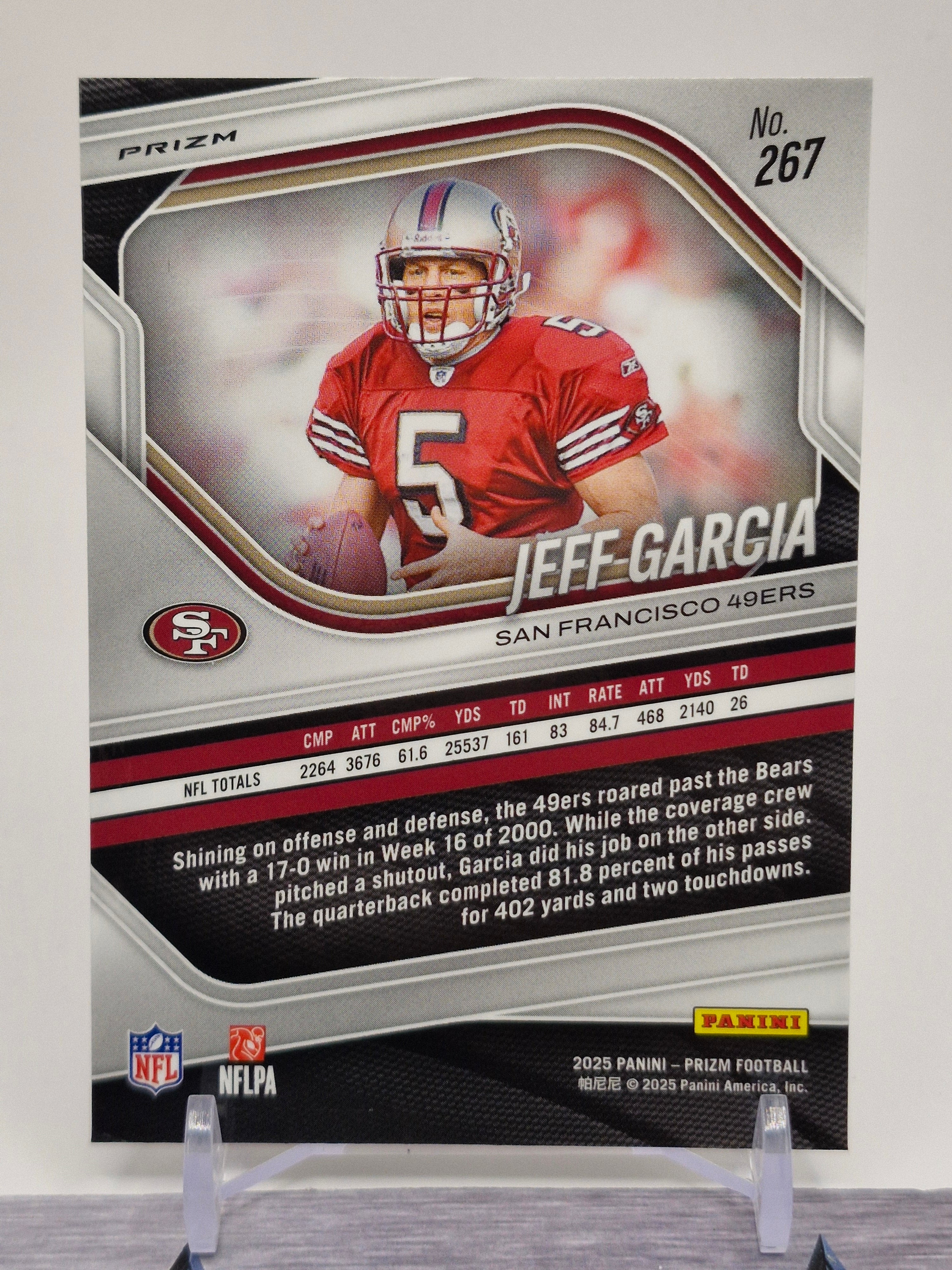 2025 Panini Prizm #267 Jeff Garcia White Disco