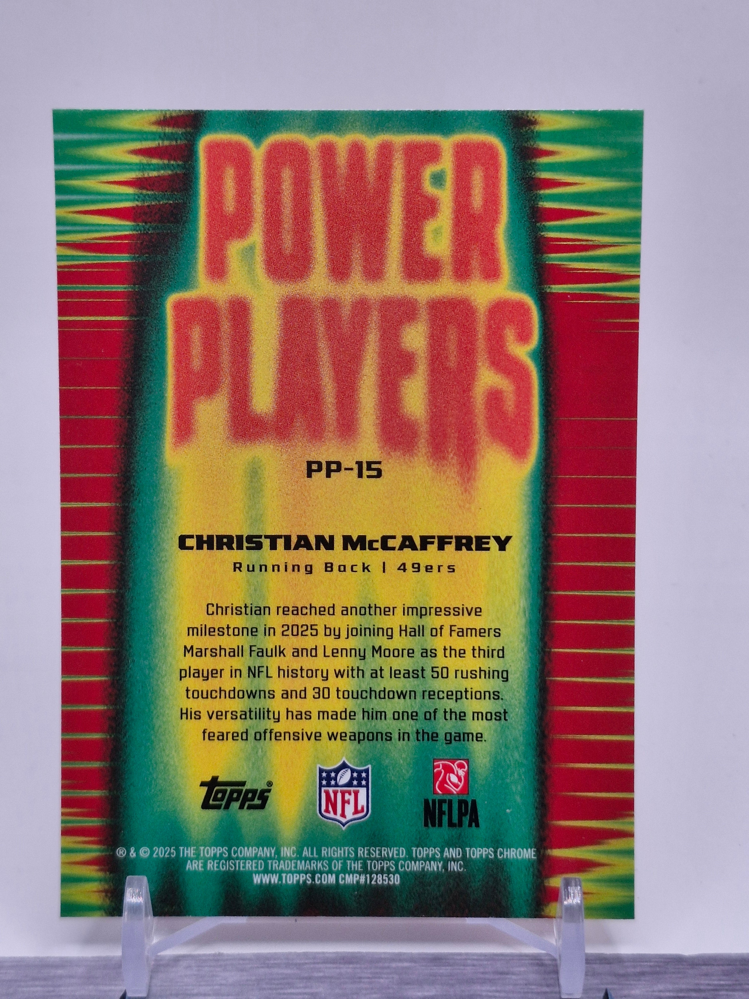 2025 Topps Chrome #PP-15 Christian McCaffrey Power Players