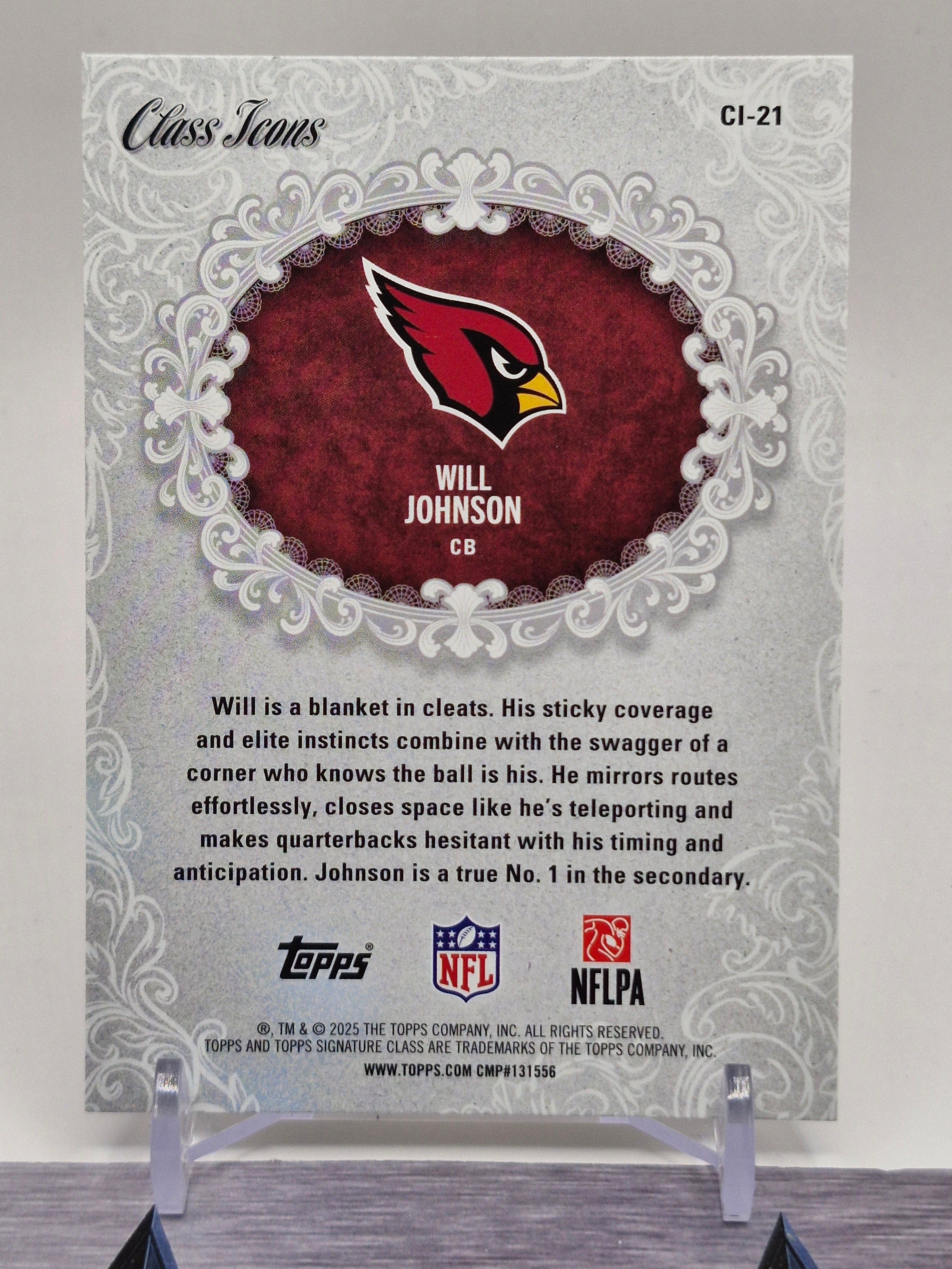 2025 Topps Signature Class #CI-21 Will Johnson Class Icons