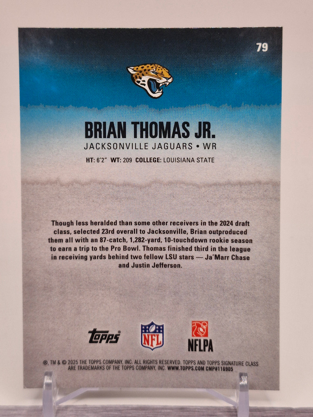 2025 Topps Signature Class #79 Brian Thomas Jr. Chrome